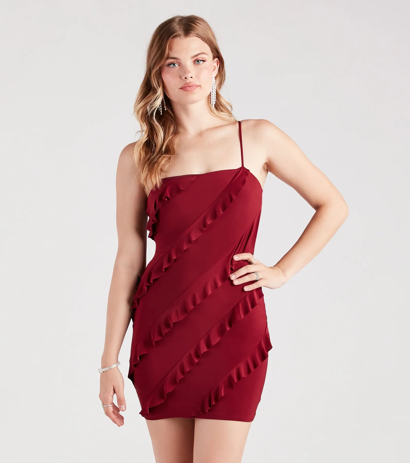 Ultimate Style Ruffle Trim Mini Dress - Premium Fit for Every Occasion