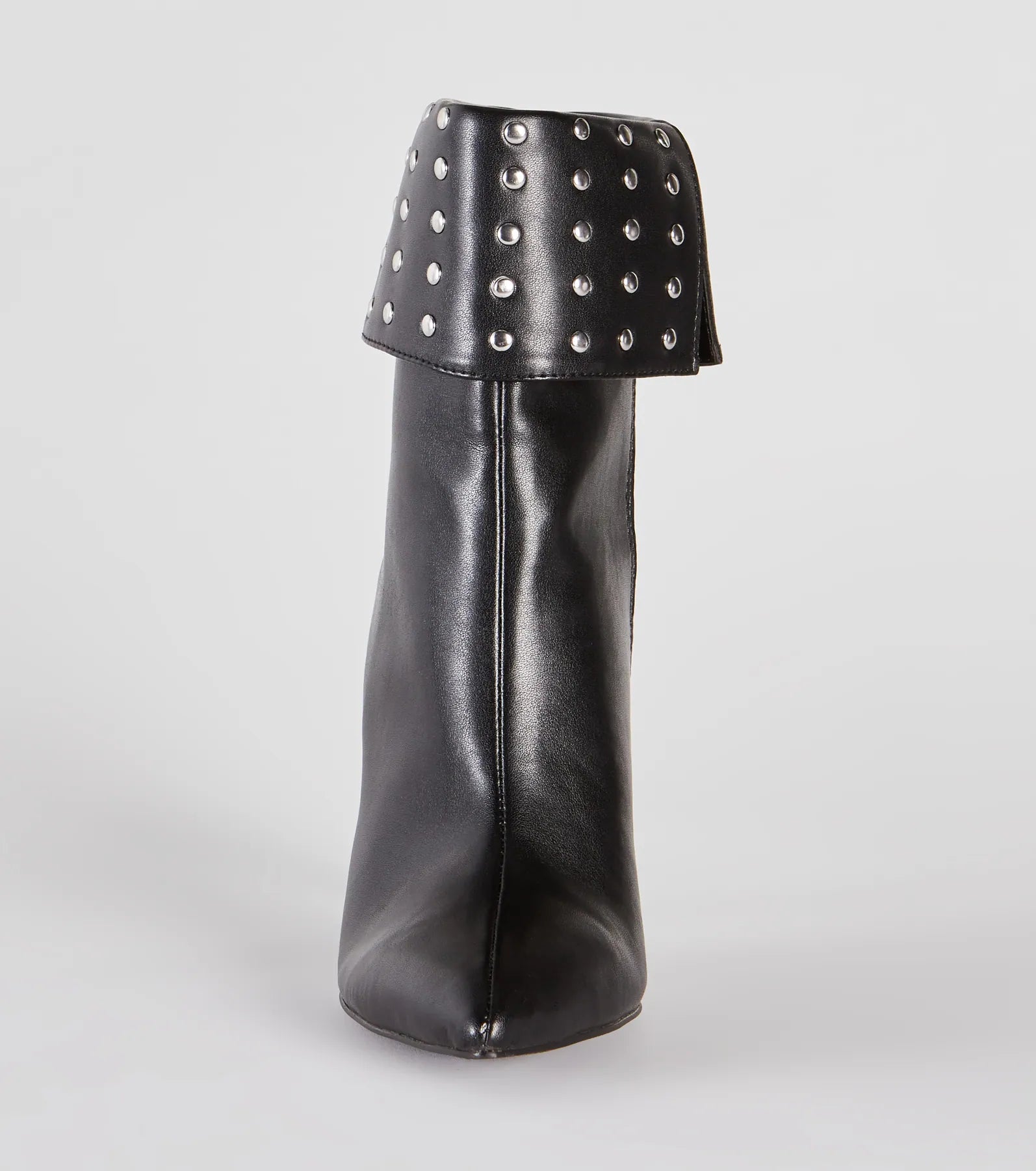 Ultimate Stylish Studded Faux Leather Stiletto Booties