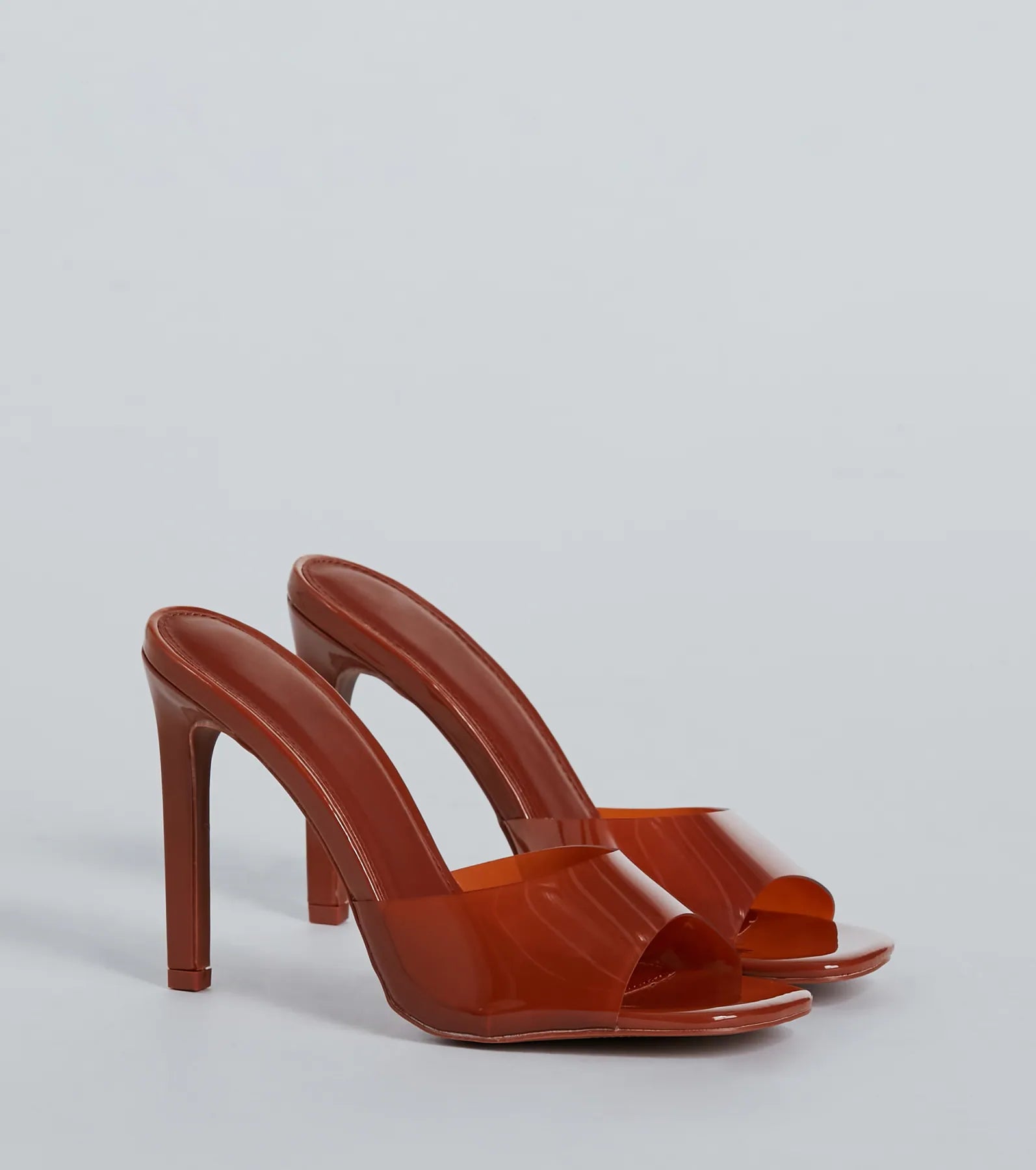 Ultimate Chic PVC Patent Stiletto Mules