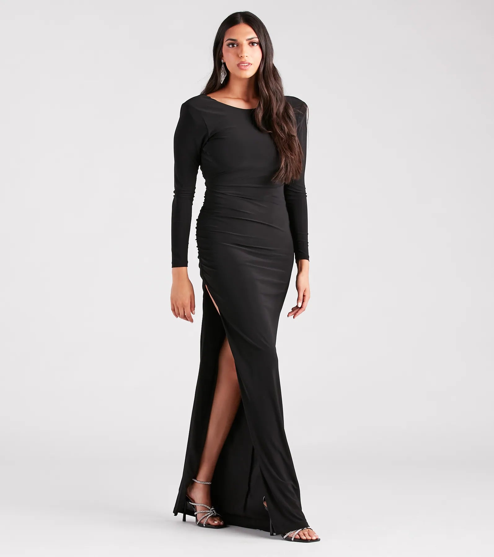 Premium Maddox Elegant Open Back Maxi Dress