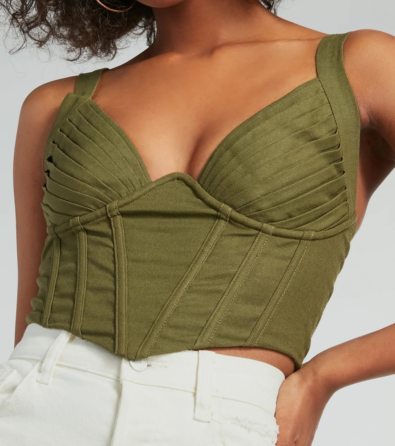 Ultimate Allure Linen Corset Top - Everyday Elegance