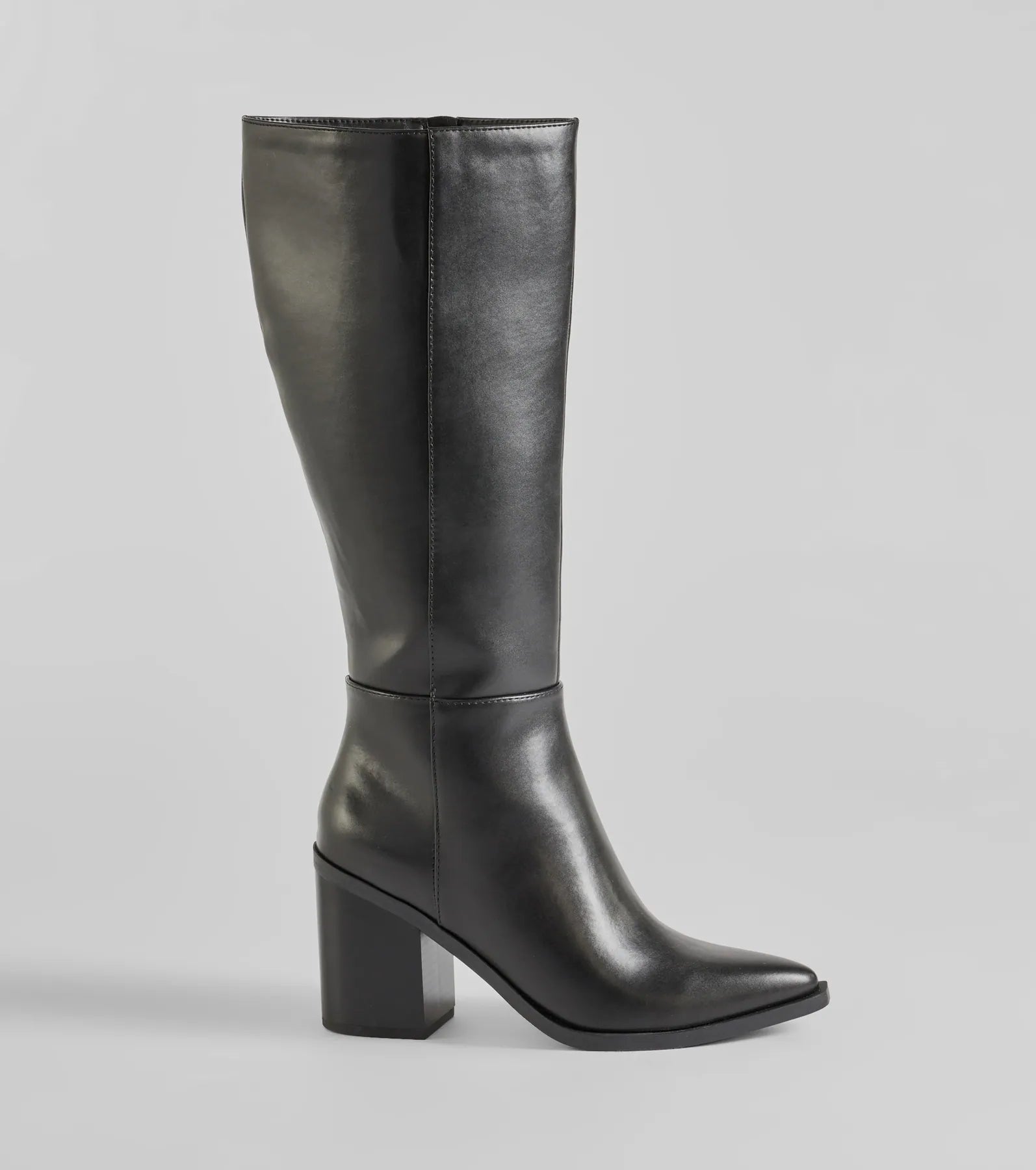 Ultimate Chic Faux Leather Under-The-Knee Boots