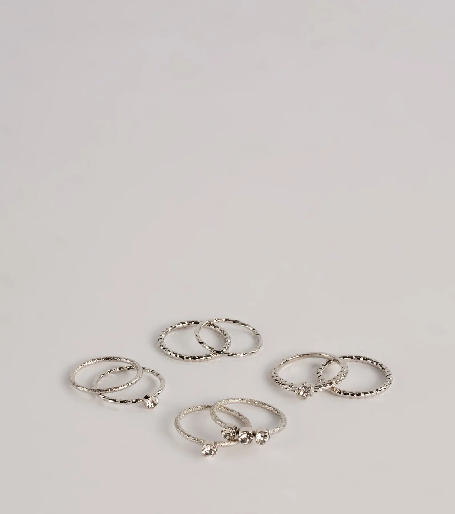 Ultimate Sparkle Stackable Ring Set - 8-Pack