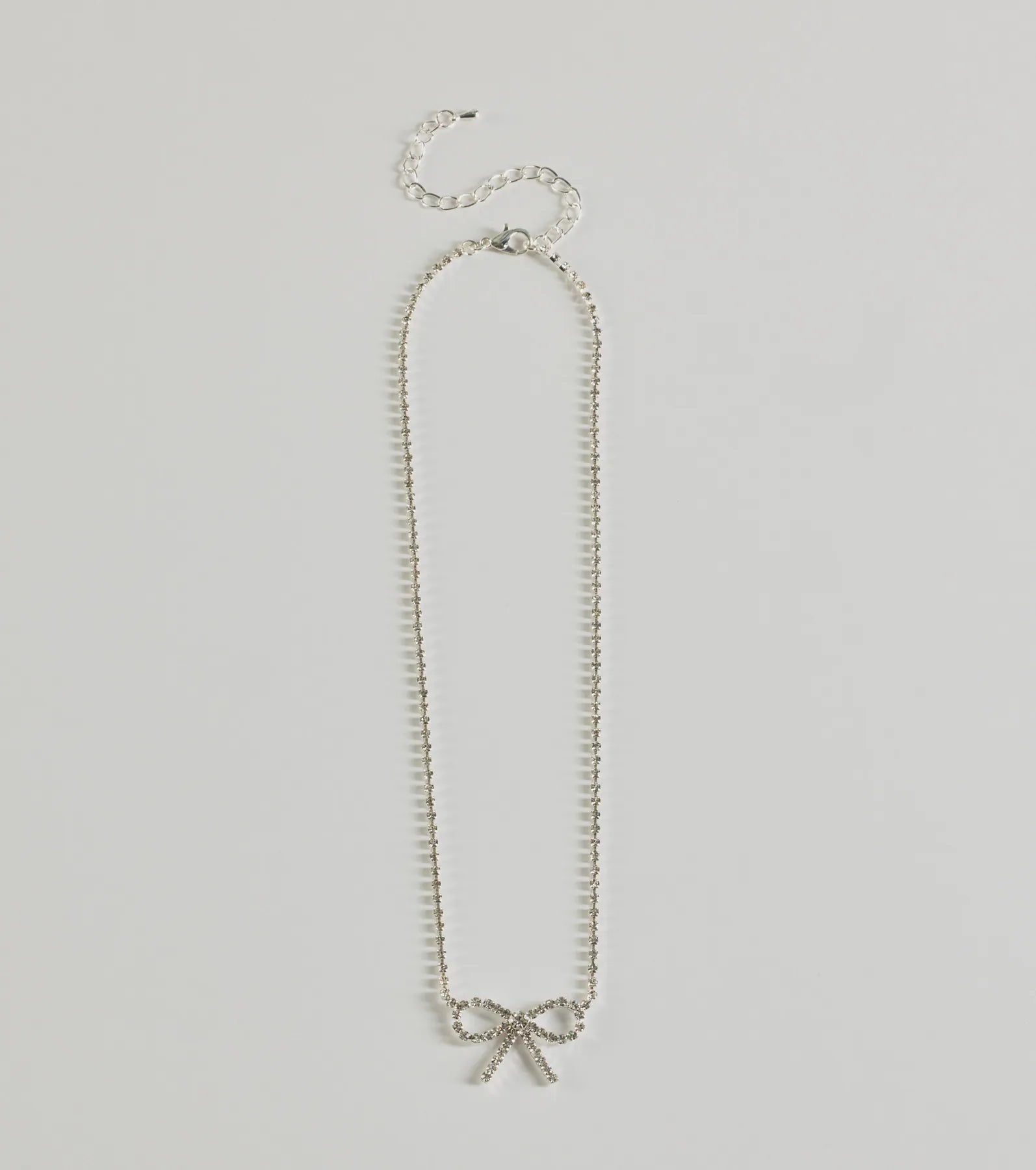 Ultimate Glam Rhinestone Bow Necklace - Premium Elegance