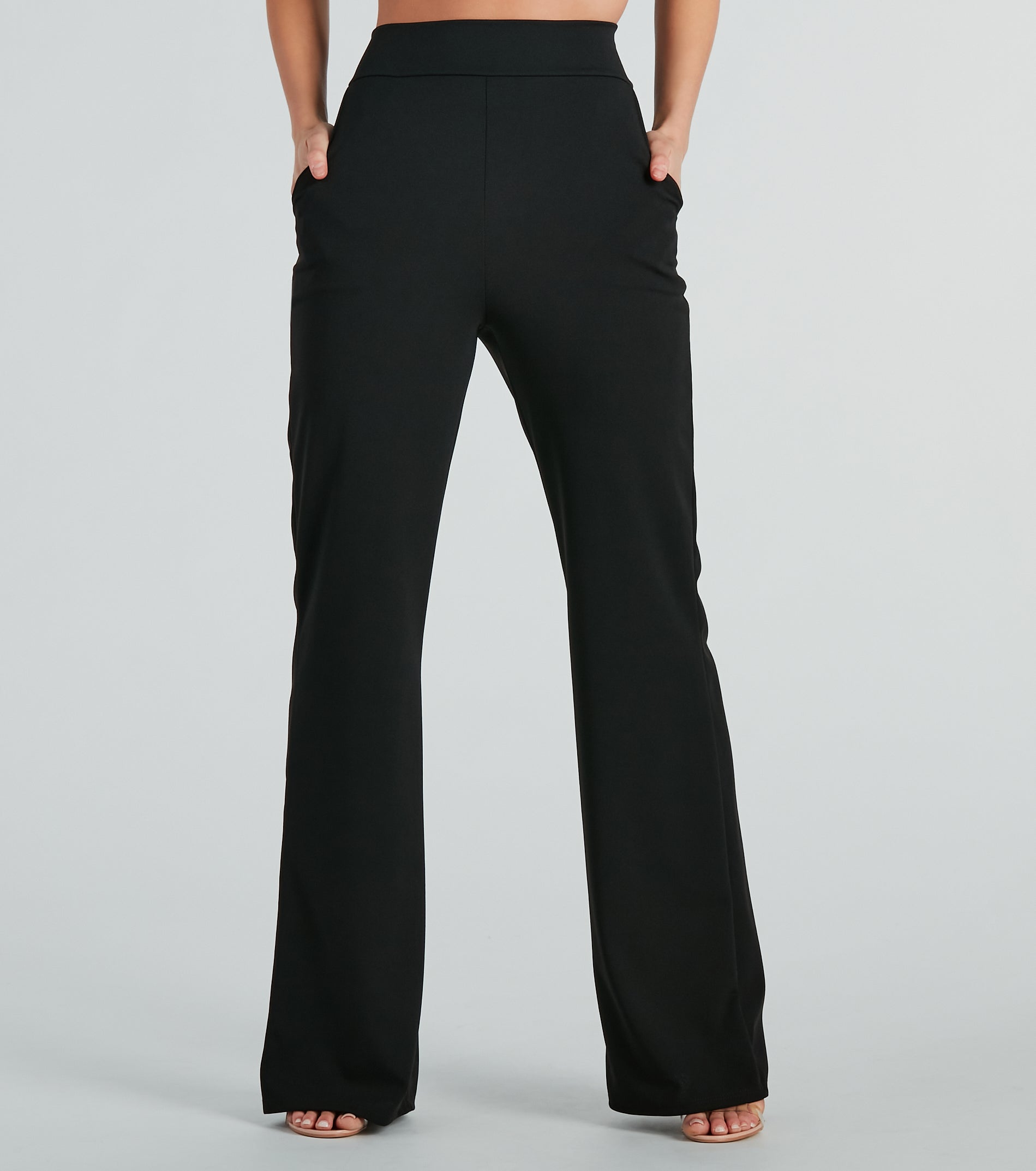 Premium Power Looks High-Rise Crepe Pants