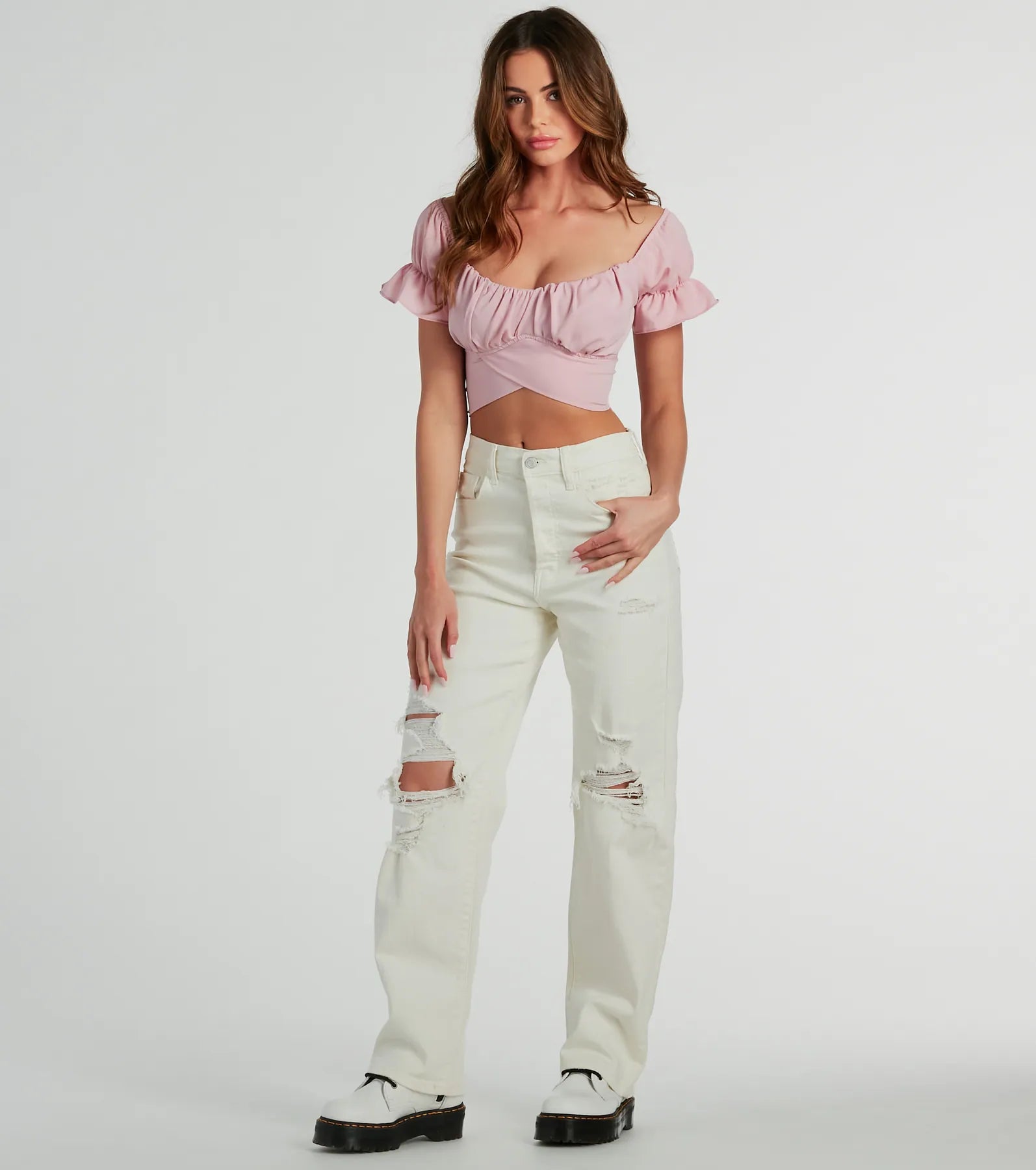 Ultimate Chic Tie-Back Chiffon Crop Top