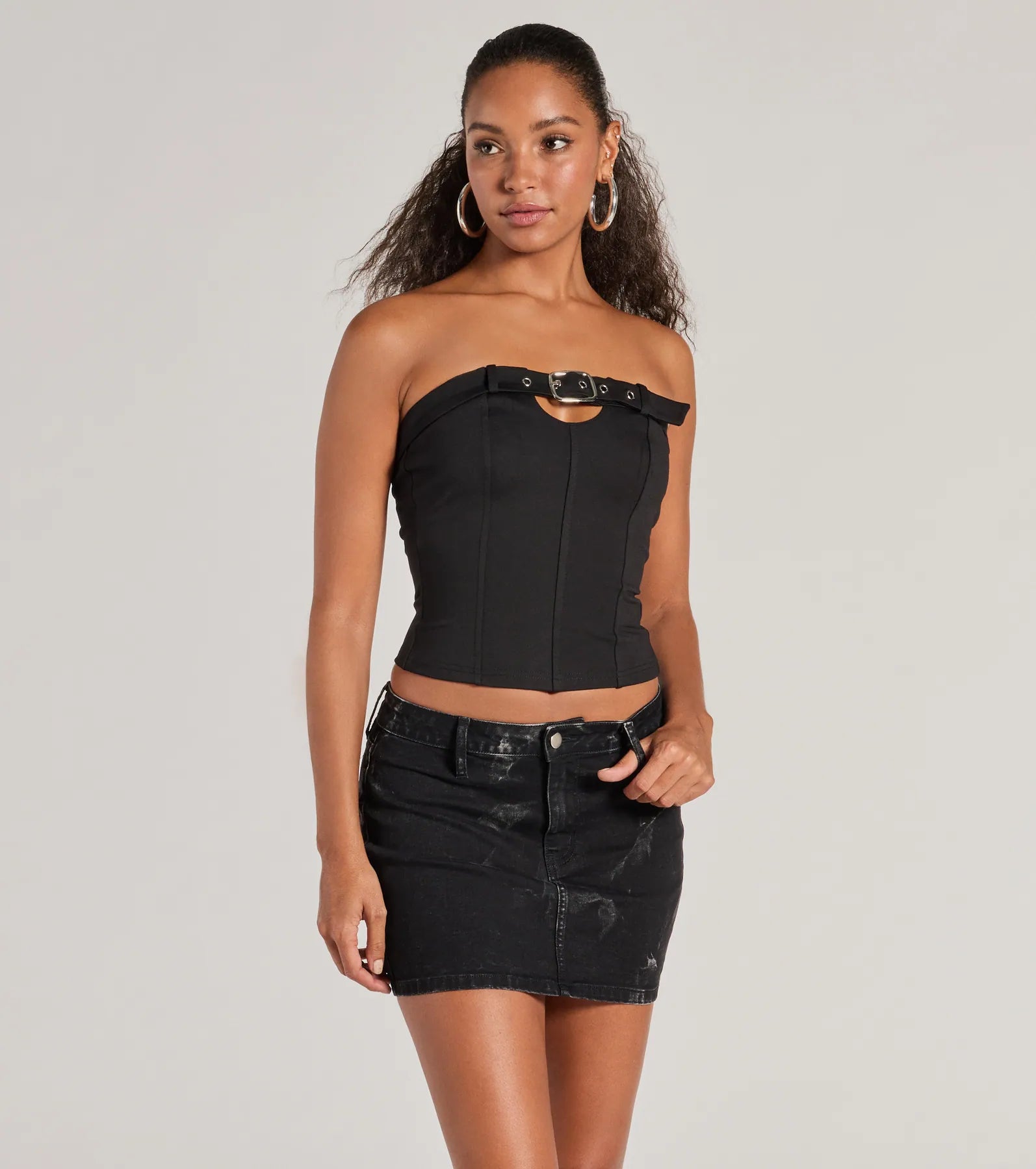Ultimate Trendy Edge Buckle Strap Tube Top