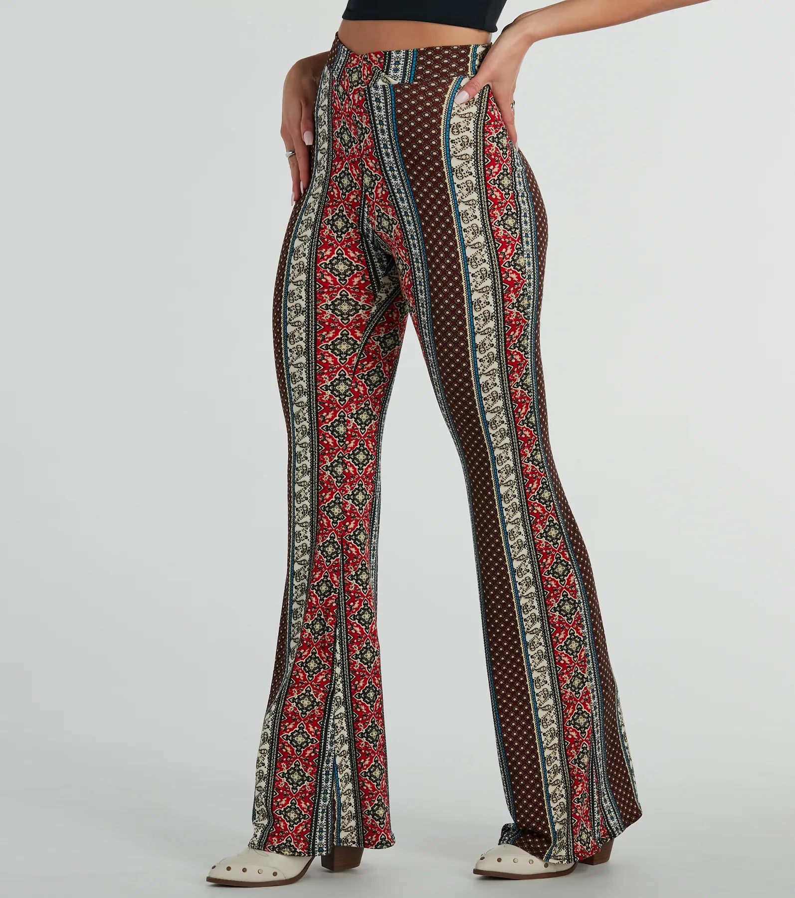 Ultimate Desert Wanderer Wrap Waist Boho Flare Pants