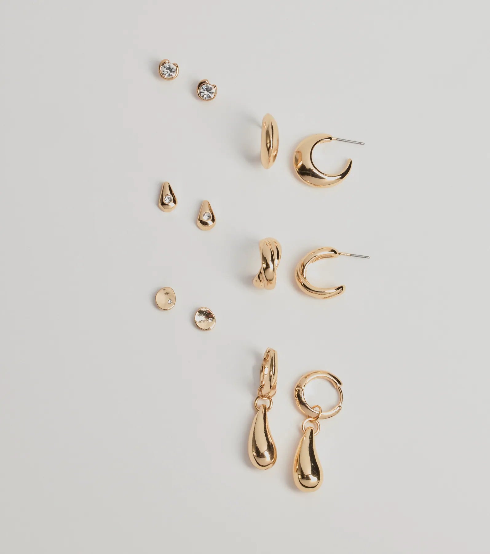 Ultimate Glam Vibes Six-Pack Earring Collection