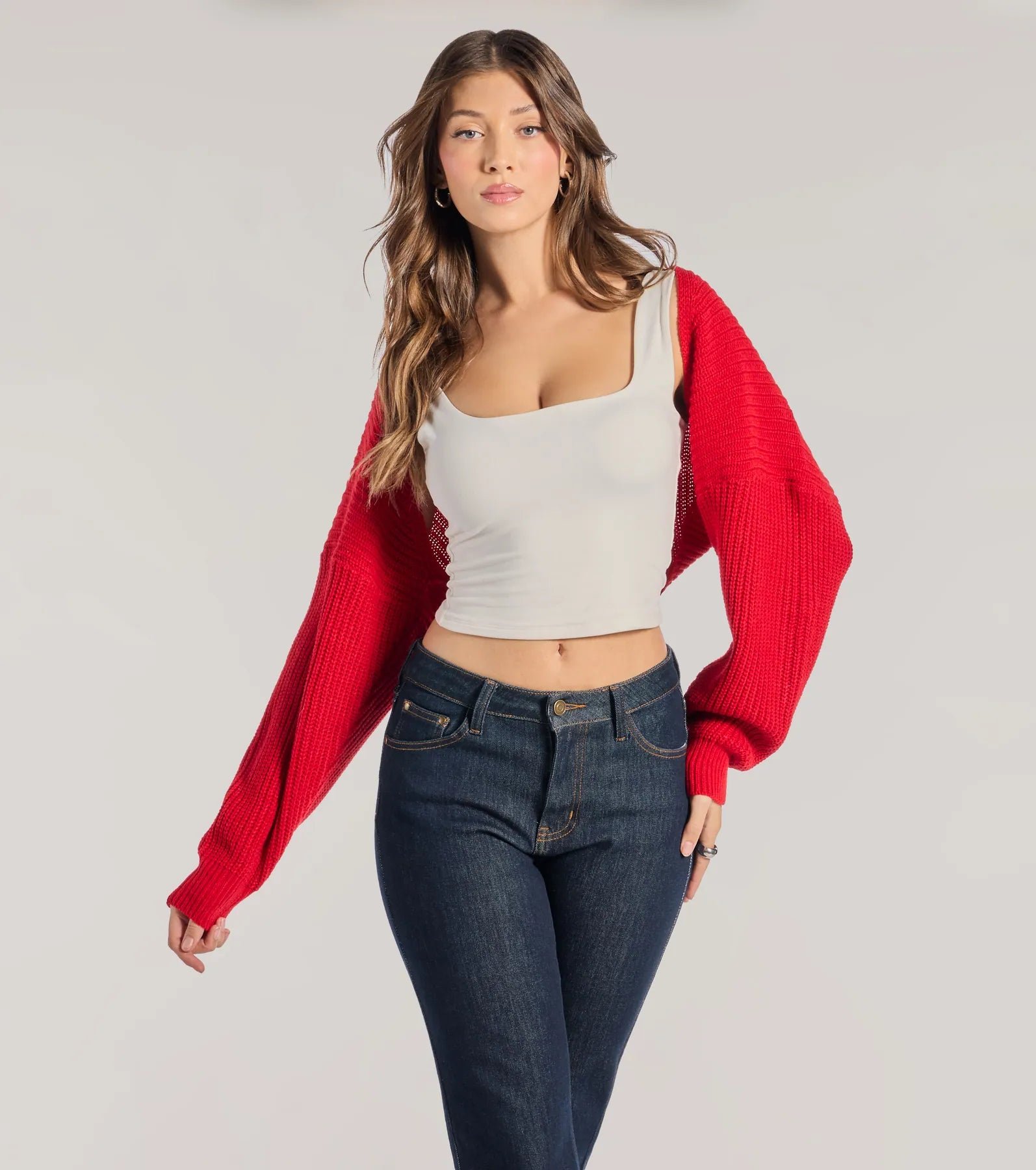 Ultra-Cozy Oversized Knit Sweater Bolero - Sweet & Stylish