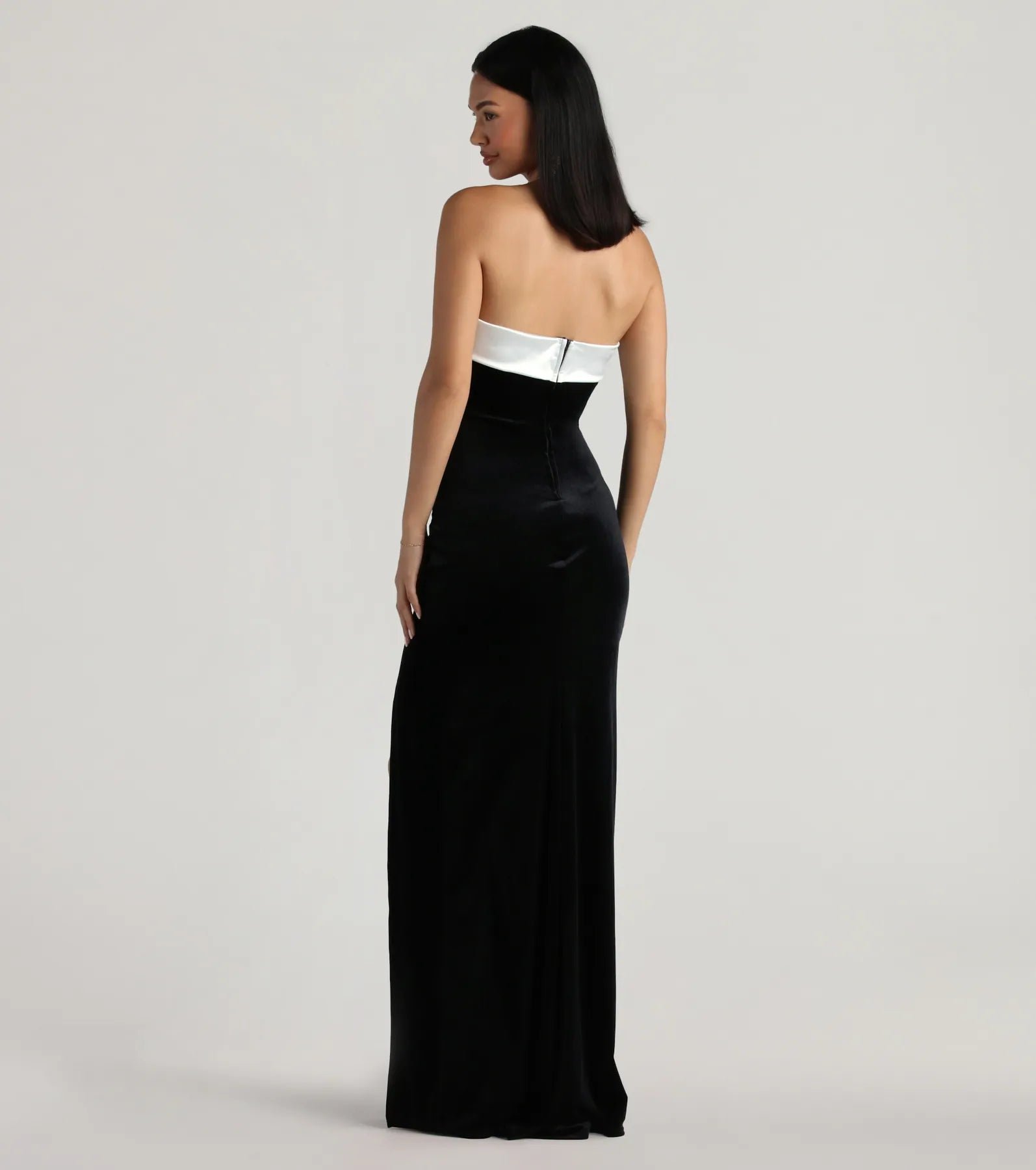 Premium Marilyn Velvet Strapless Evening Gown - Ultimate Elegance