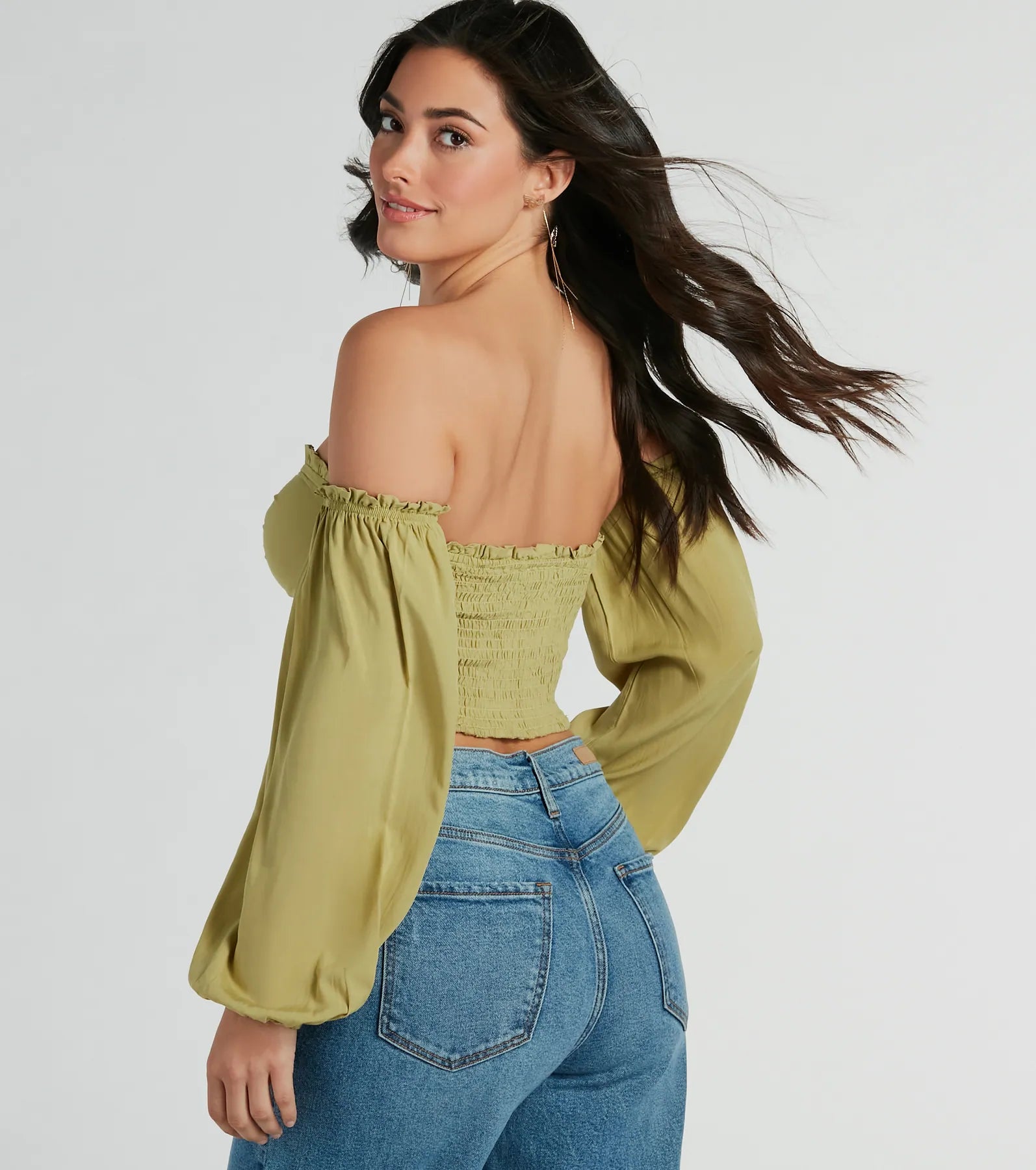 Premium Alluring Daydream Off-The-Shoulder Crop Top - Ultimate Summer Style