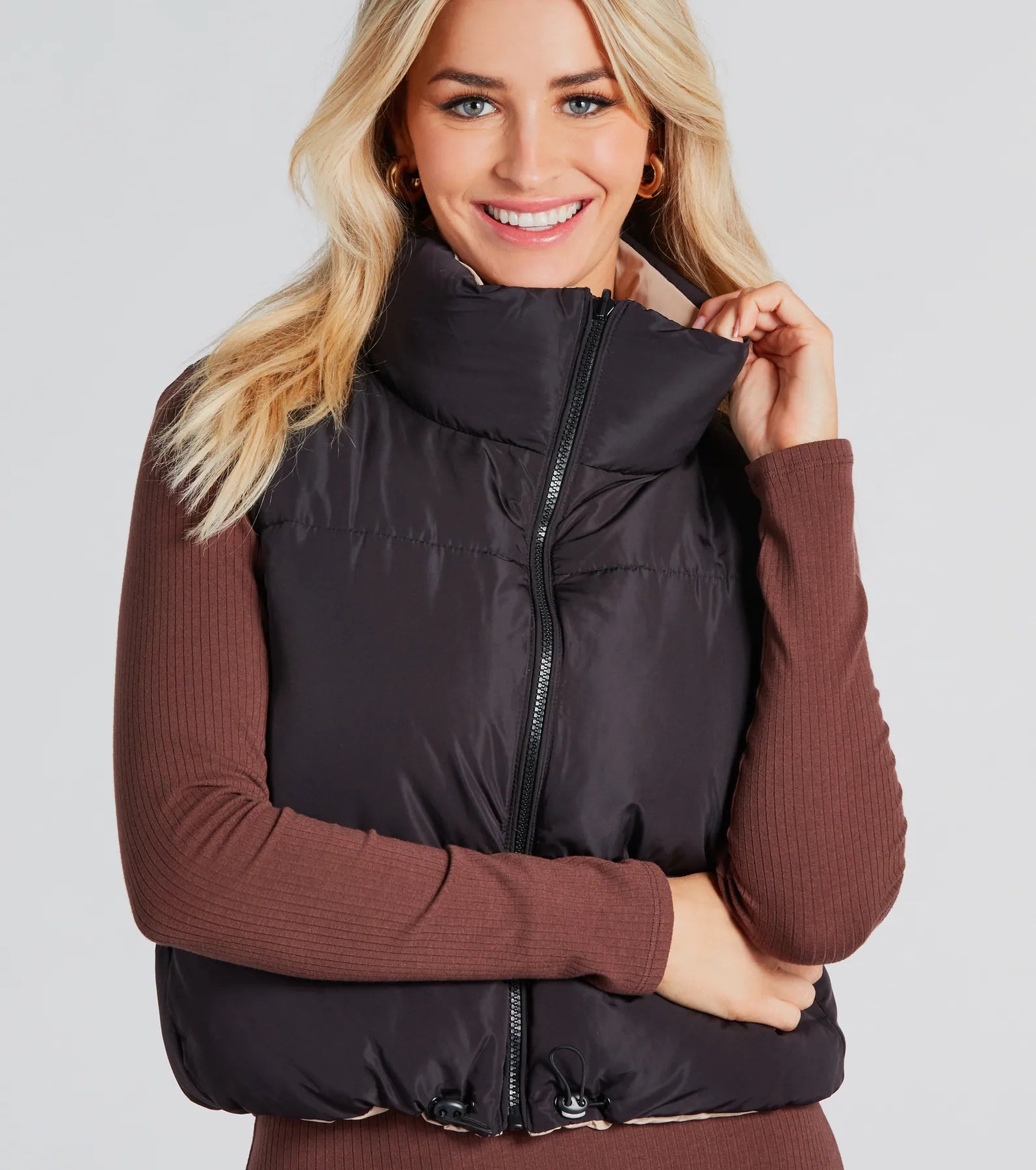 Ultimate Mood-Reversible Puffer Crop Vest