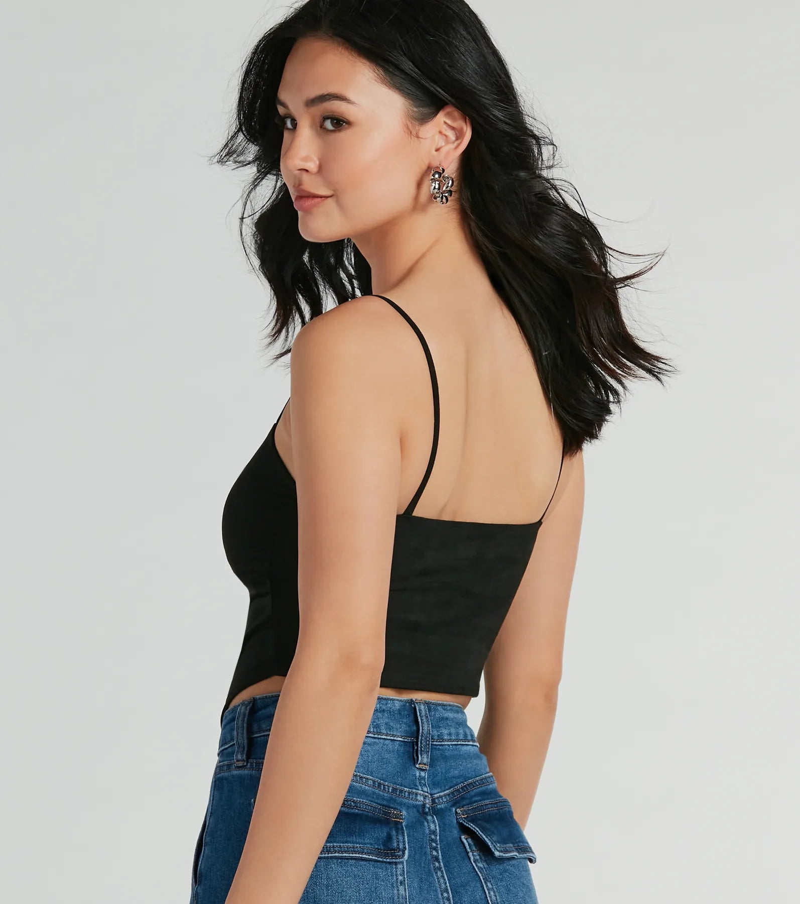 Premium Faux Suede Crop Top - Effortlessly Chic