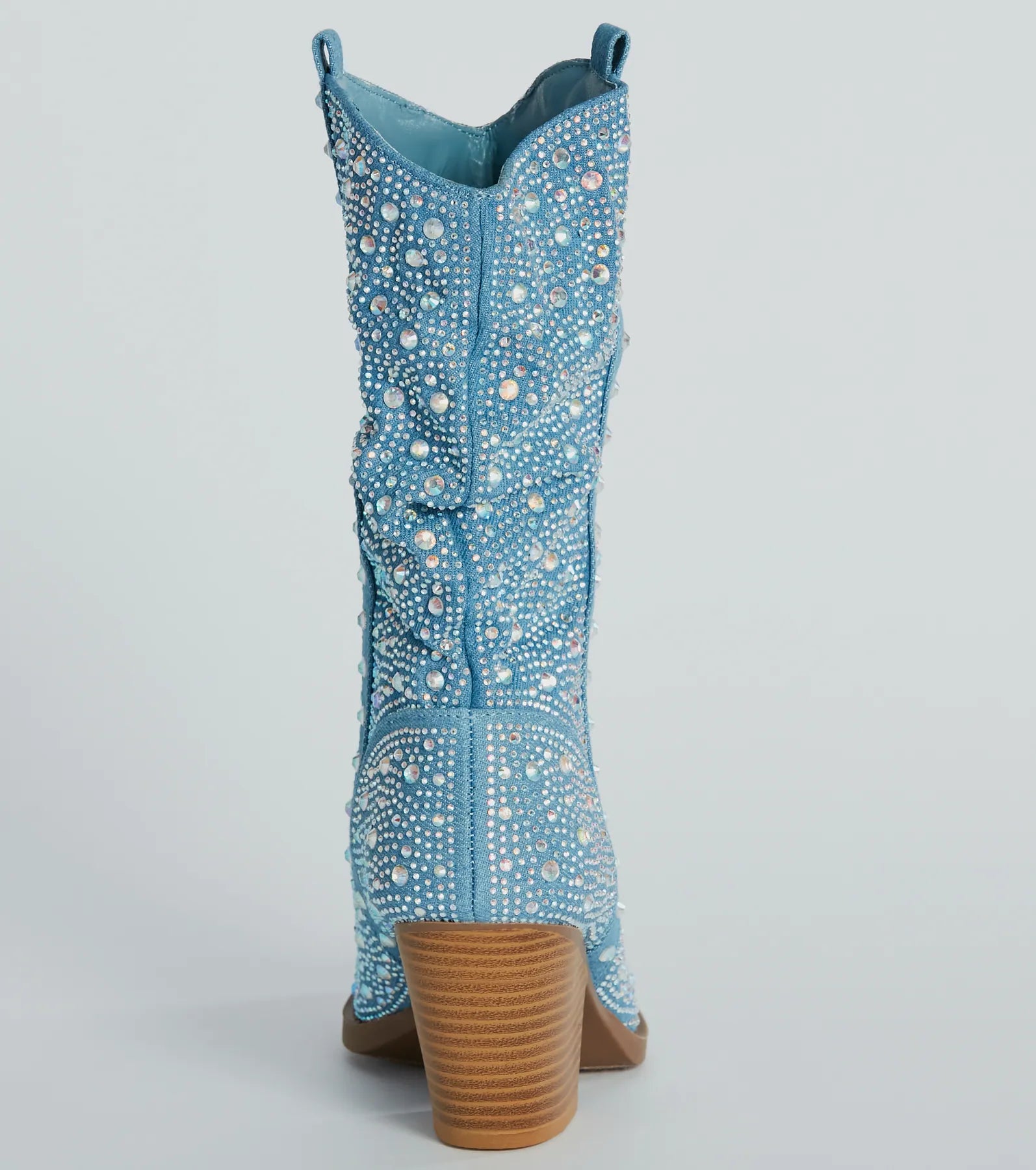 Ultimate Sparkle Rhinestone Denim Cowboy Boots - Premium Festival Style