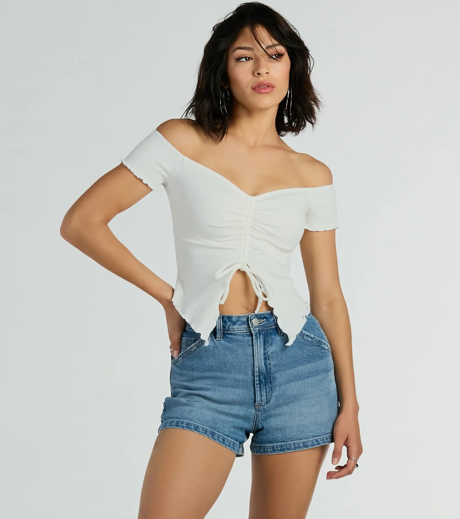 Ultimate Heat Wave Off-The-Shoulder Crop Top