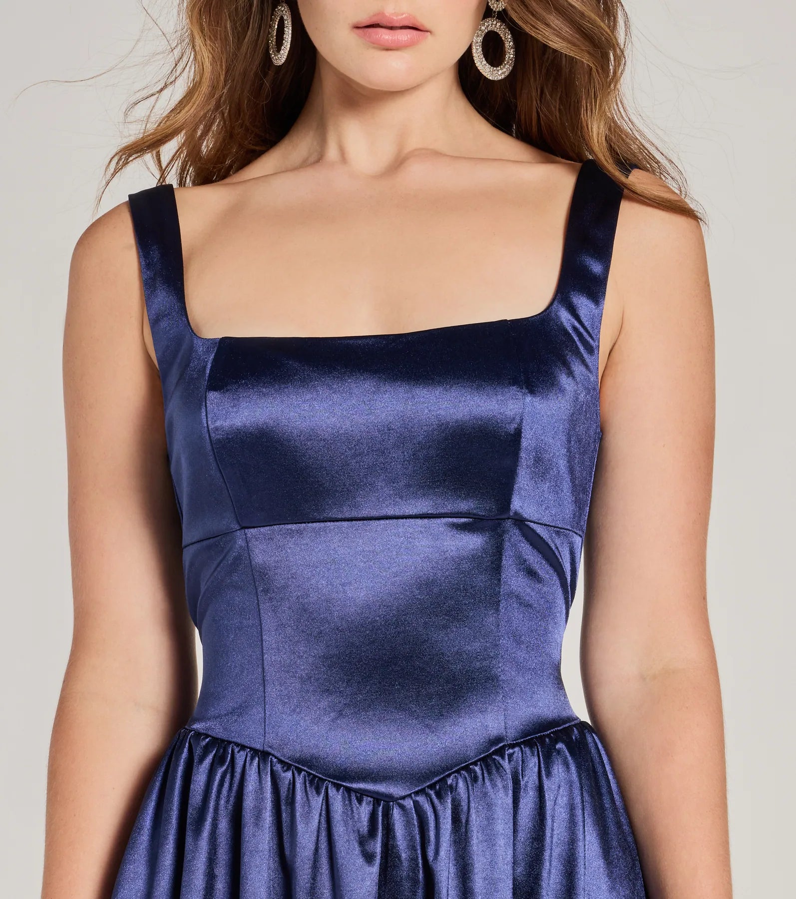 Premium Satin Skater Dress - Captivating Tie-Back Design