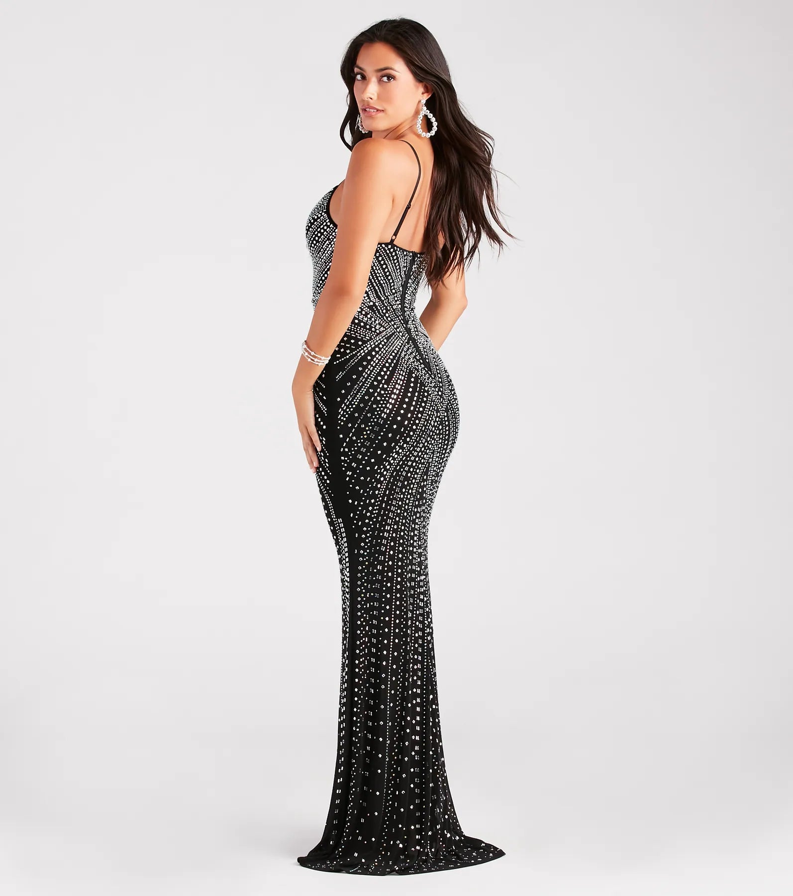 Josselyn Premium Rhinestone Elegance Long Dress