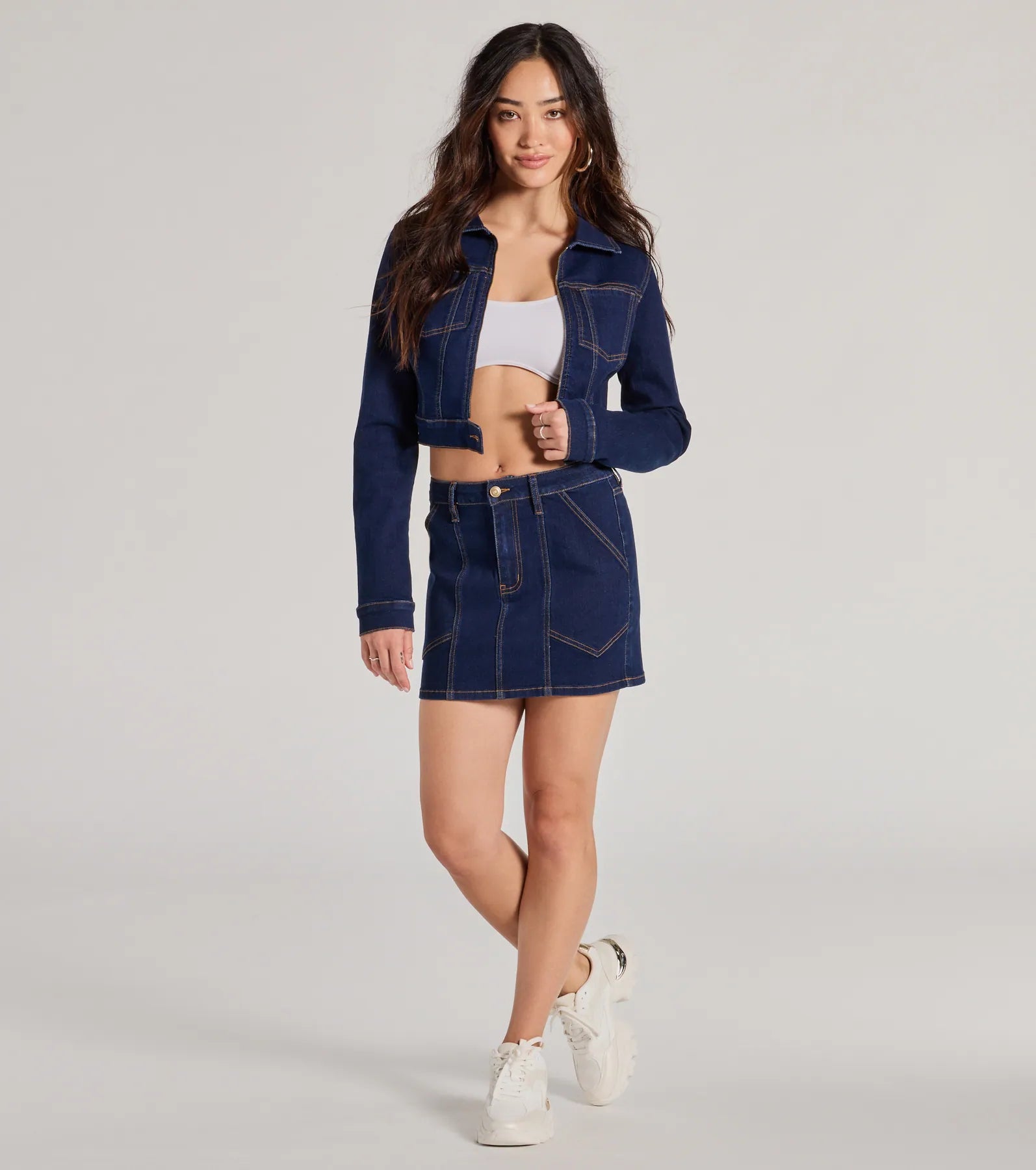 Ultimate Covetable Cutie Contrast Stitch Denim Jacket