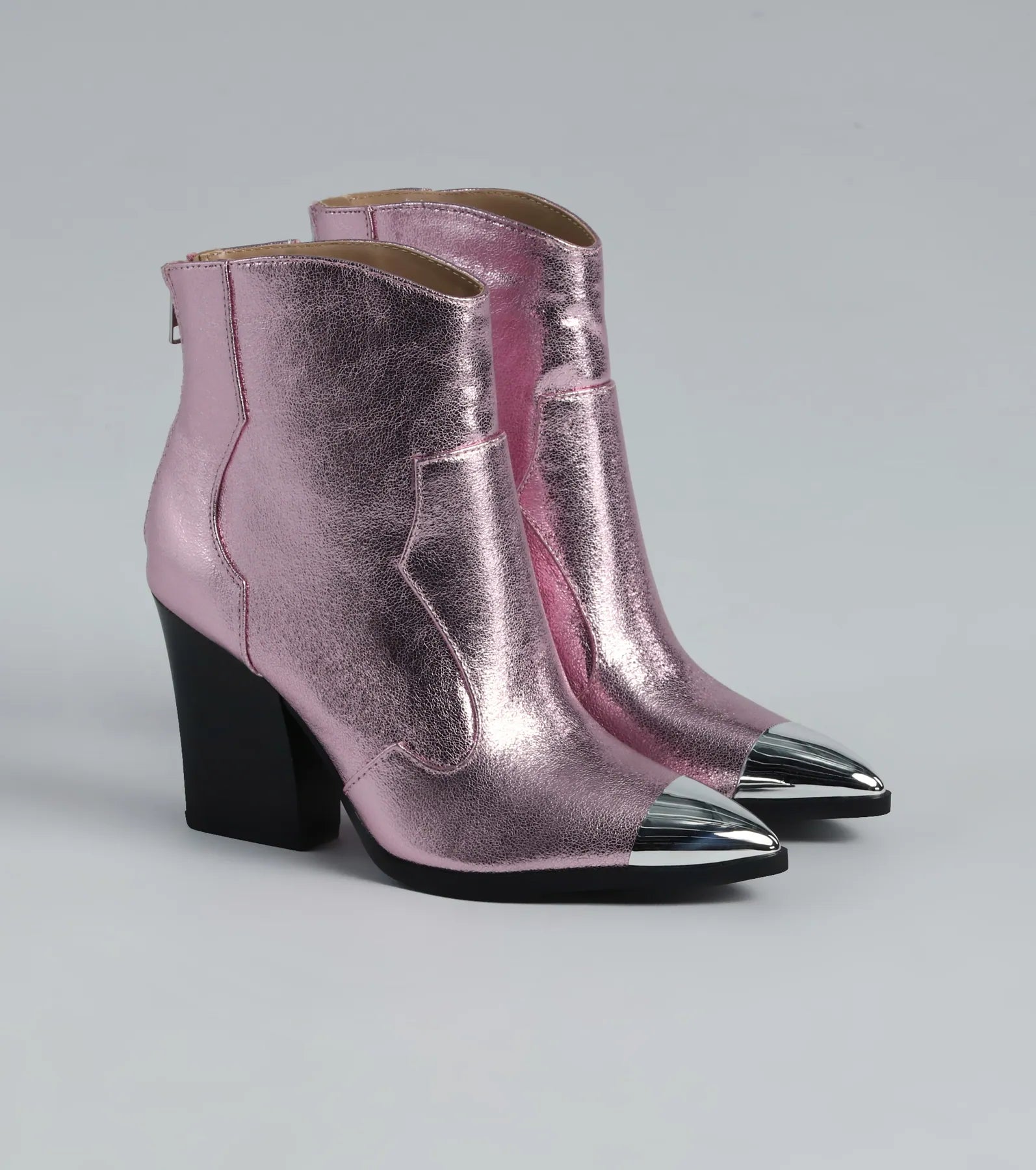 Ultimate Glamour Metallic Cowboy Booties