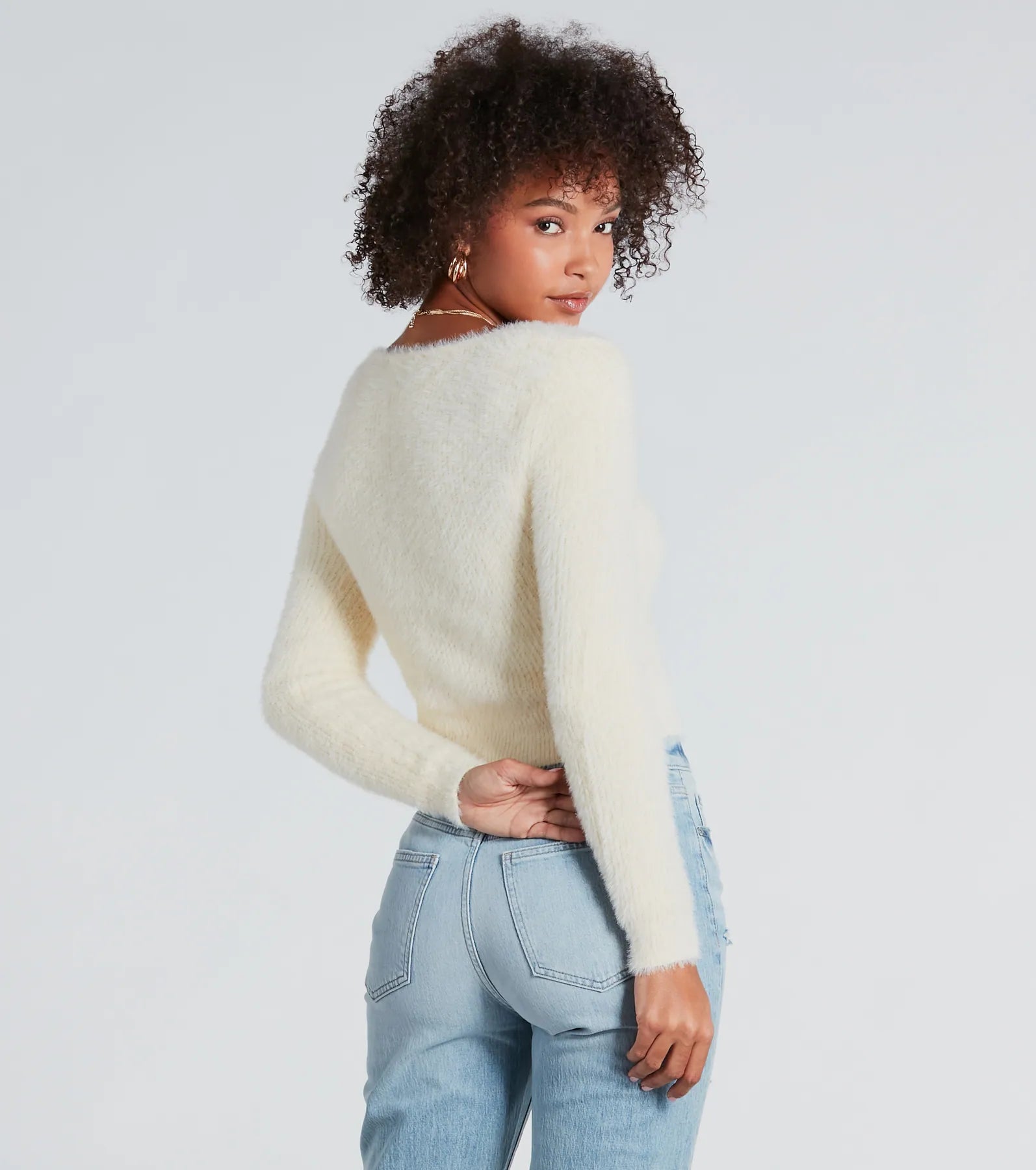 Ultimate Cuddle Eyelash Knit Crop Sweater