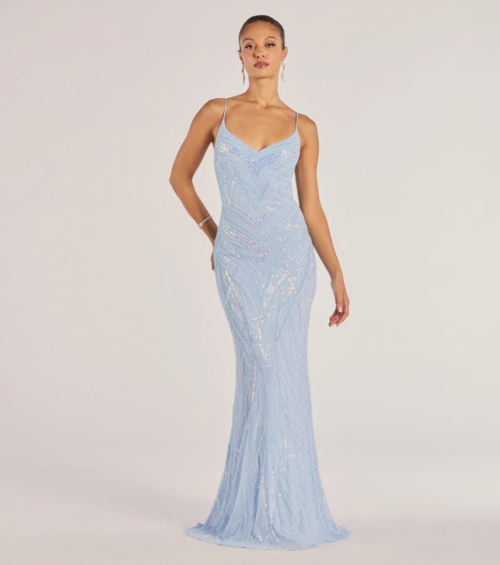 Premium Liv Beaded Sequin Mermaid Gown