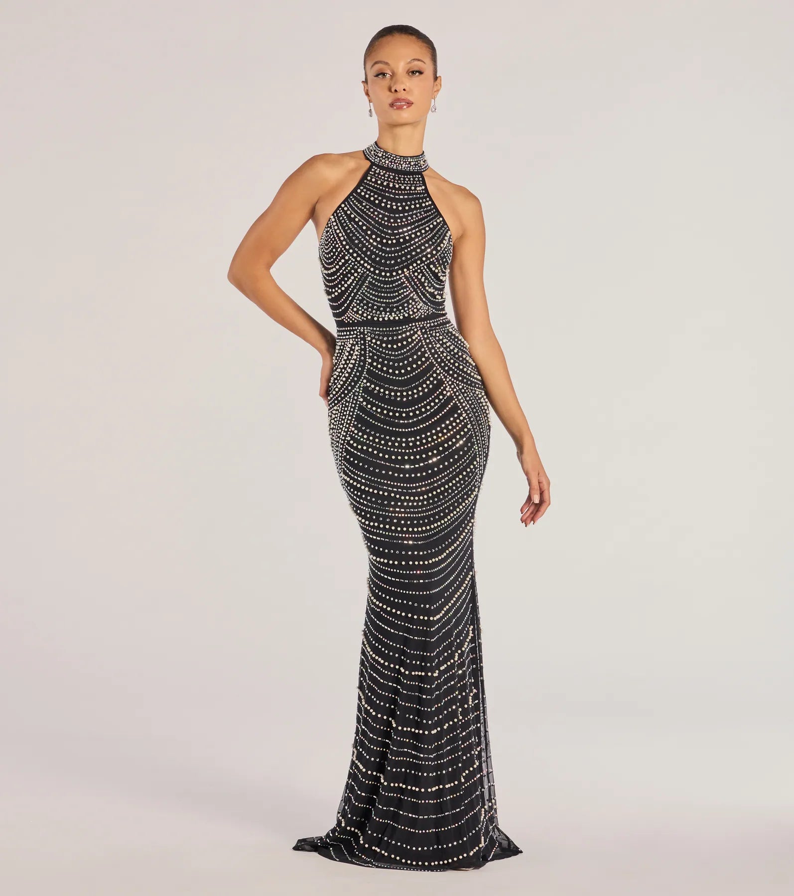 Ultimate Sloane Rhinestone & Faux Pearl Mermaid Gown