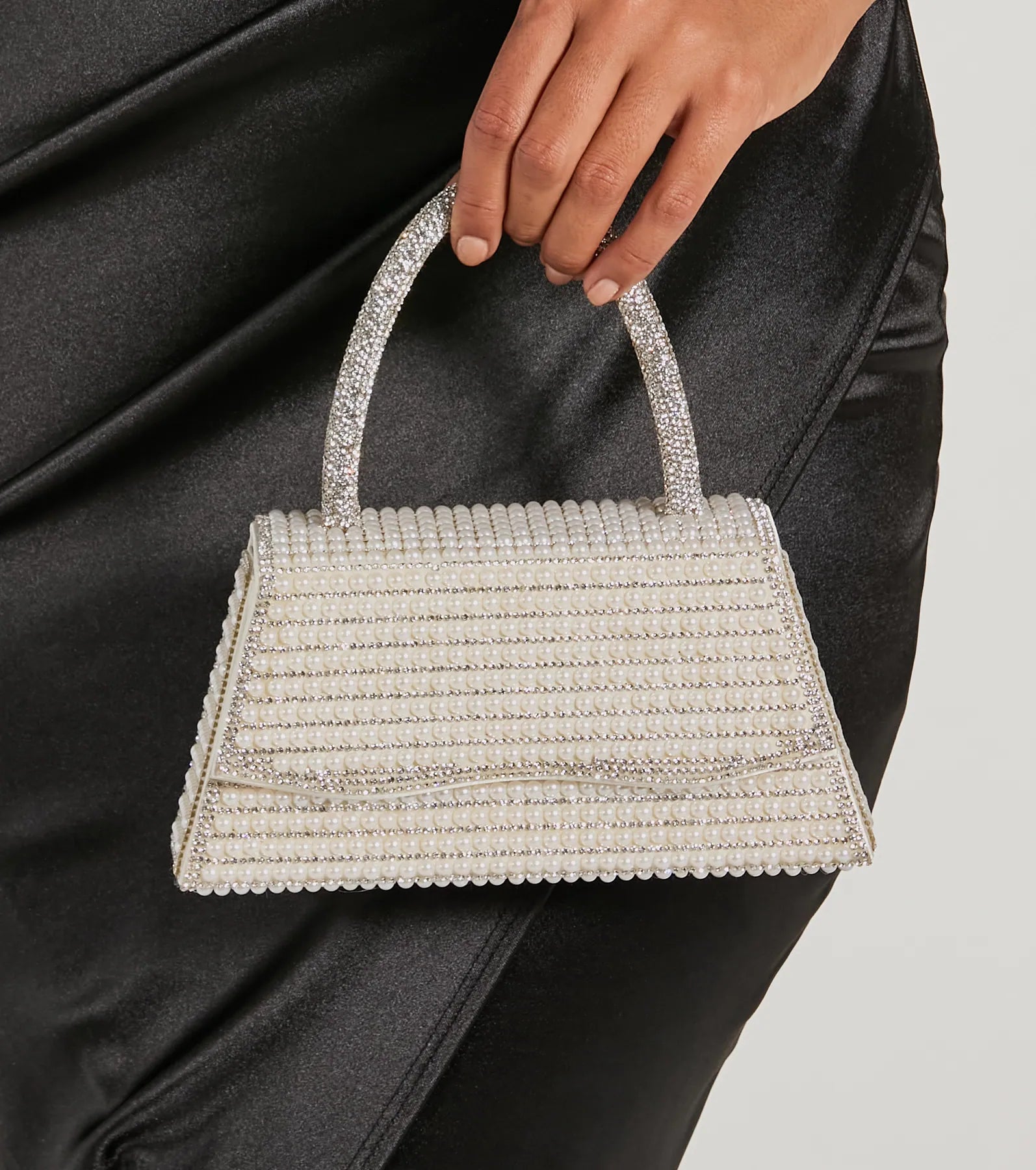 Ultimate Glam Rhinestone & Pearl Mini Bag - Perfect for Night Out