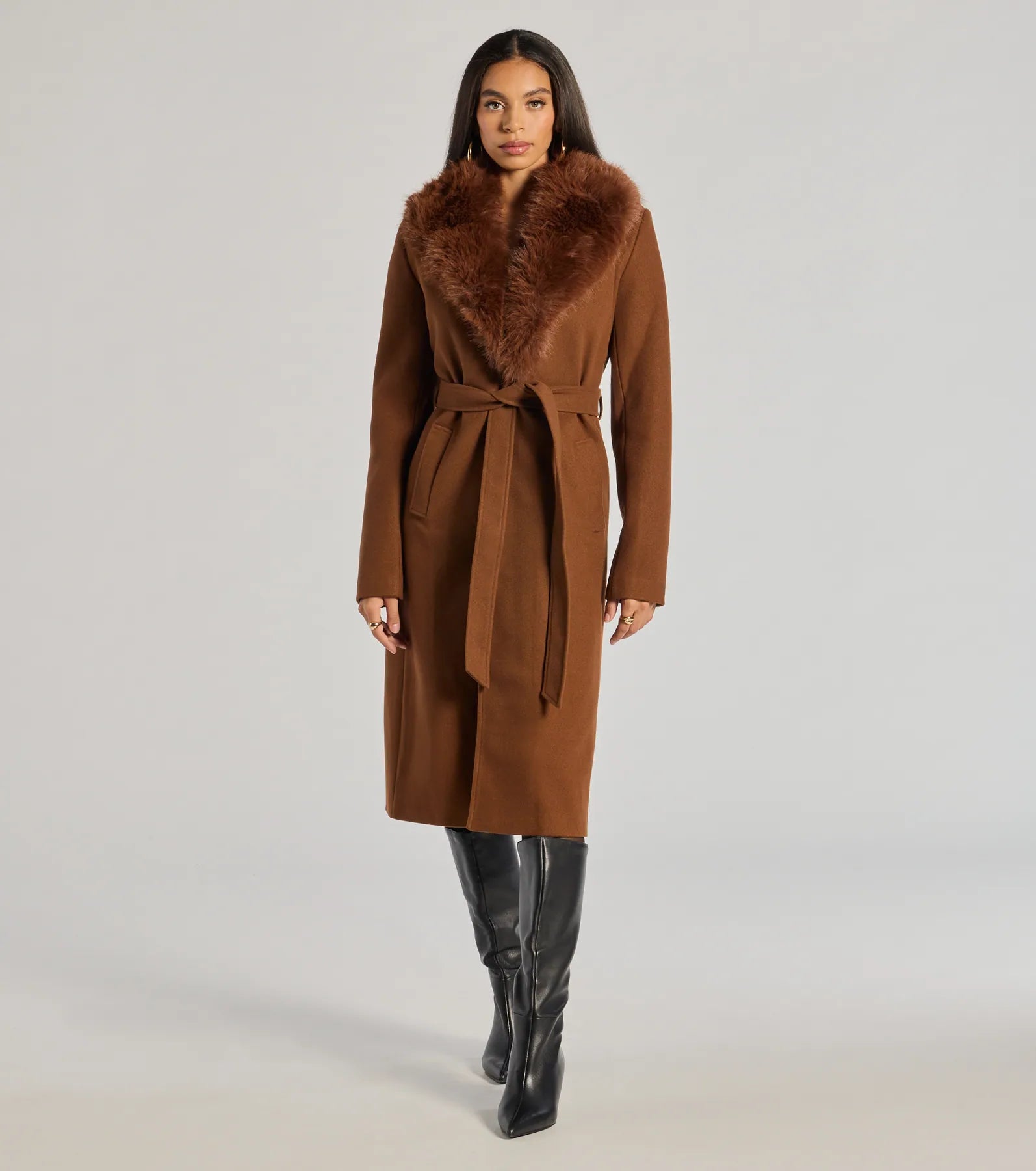 Premium Lavish Layers Faux Wool Trench Coat - Ultimate Winter Style