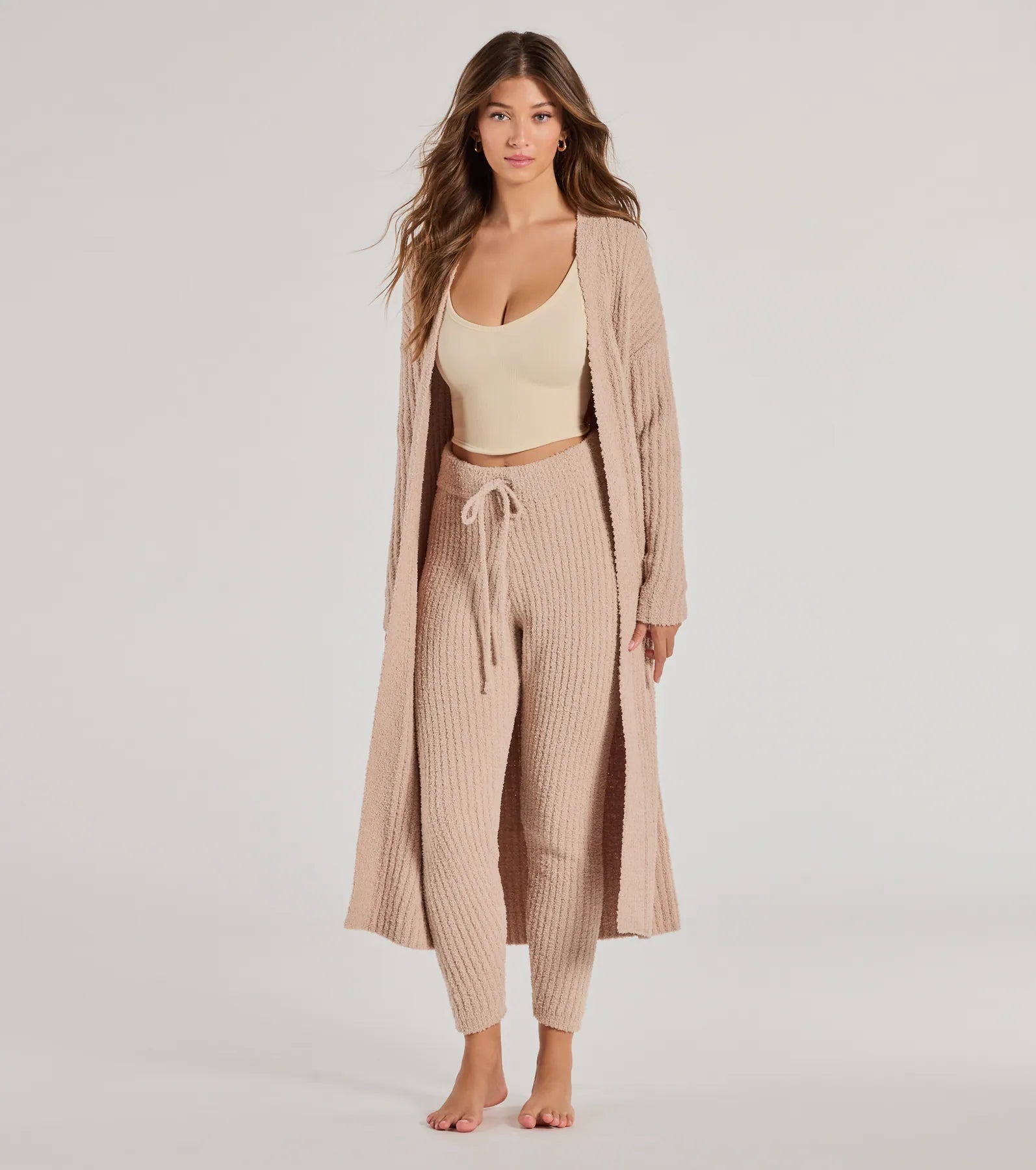 Premium Chenille Knit Long Sleeve Duster - Ultimate Comfort