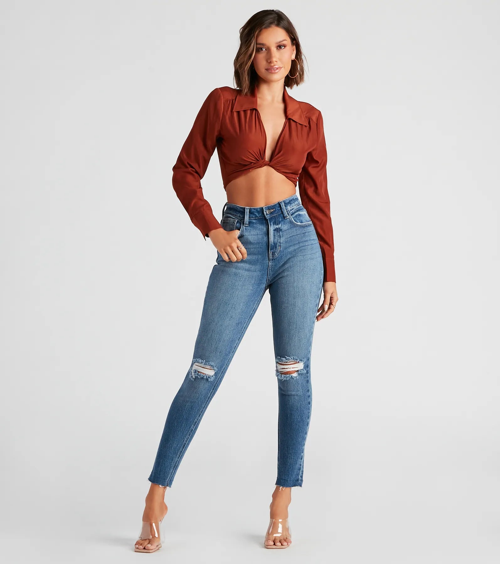 Premium Taylor High Rise Skinny Jeans - Distressed Vintage Look