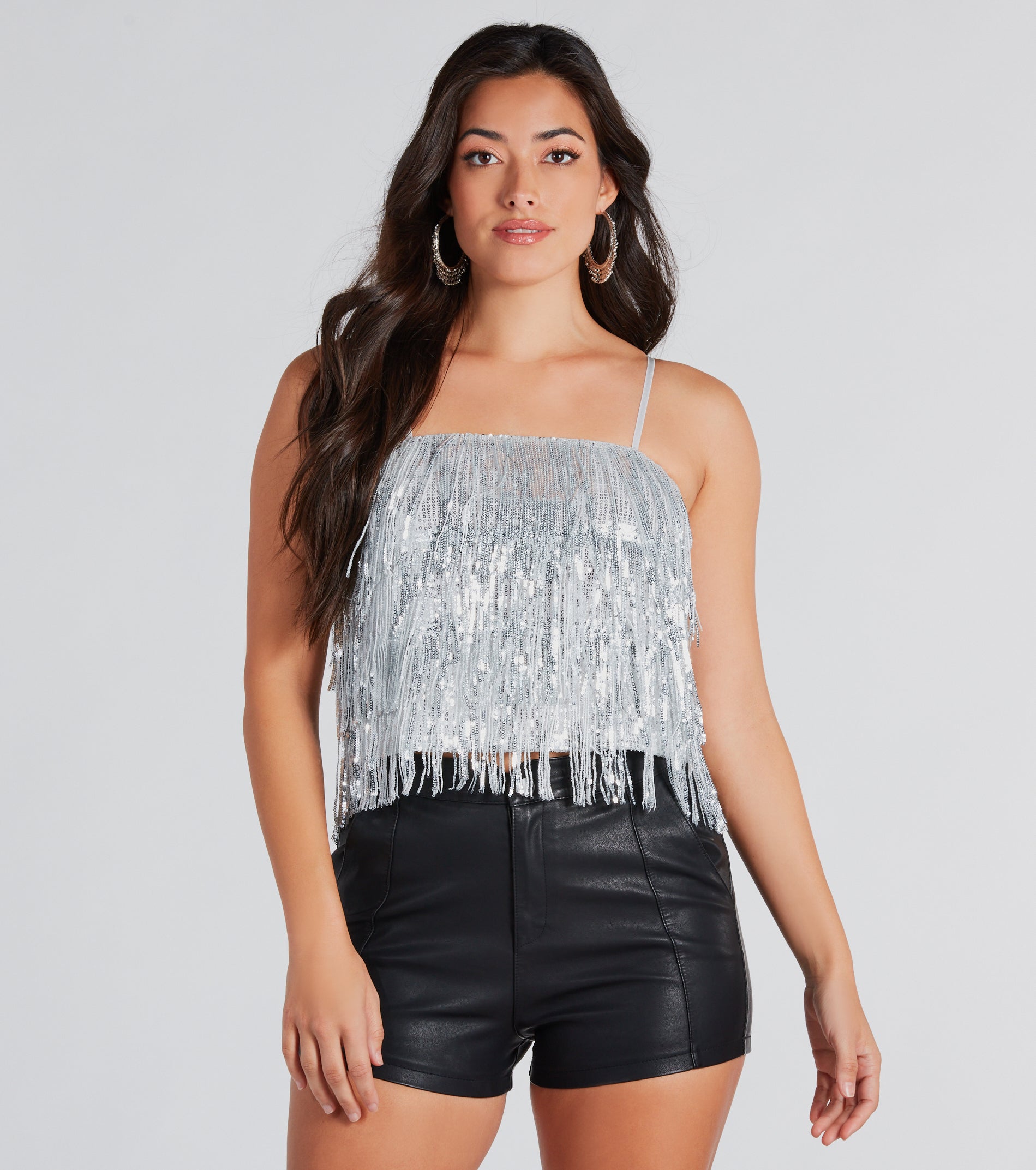 Ultimate Glam Sequin Fringe Crop Top - Spotlight Beauty