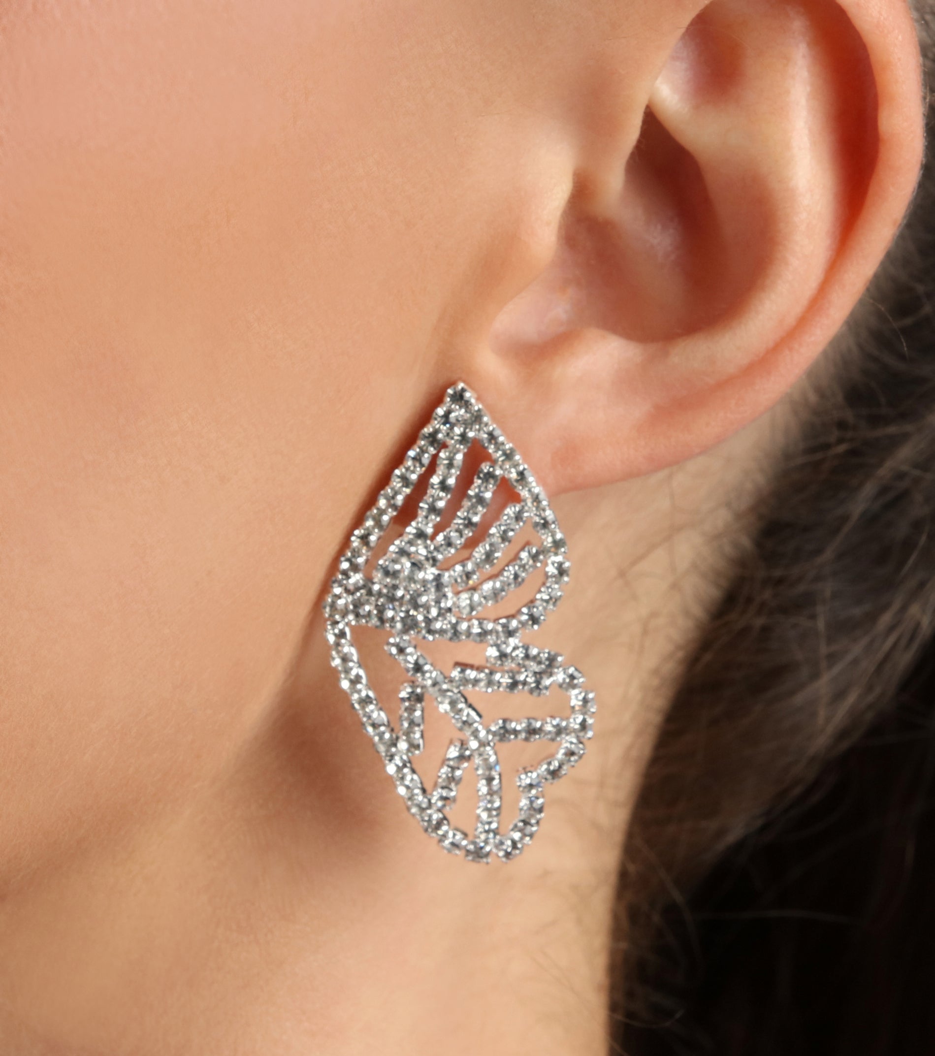 Premium Rhinestone Butterfly Earrings - Ultimate Style Statement