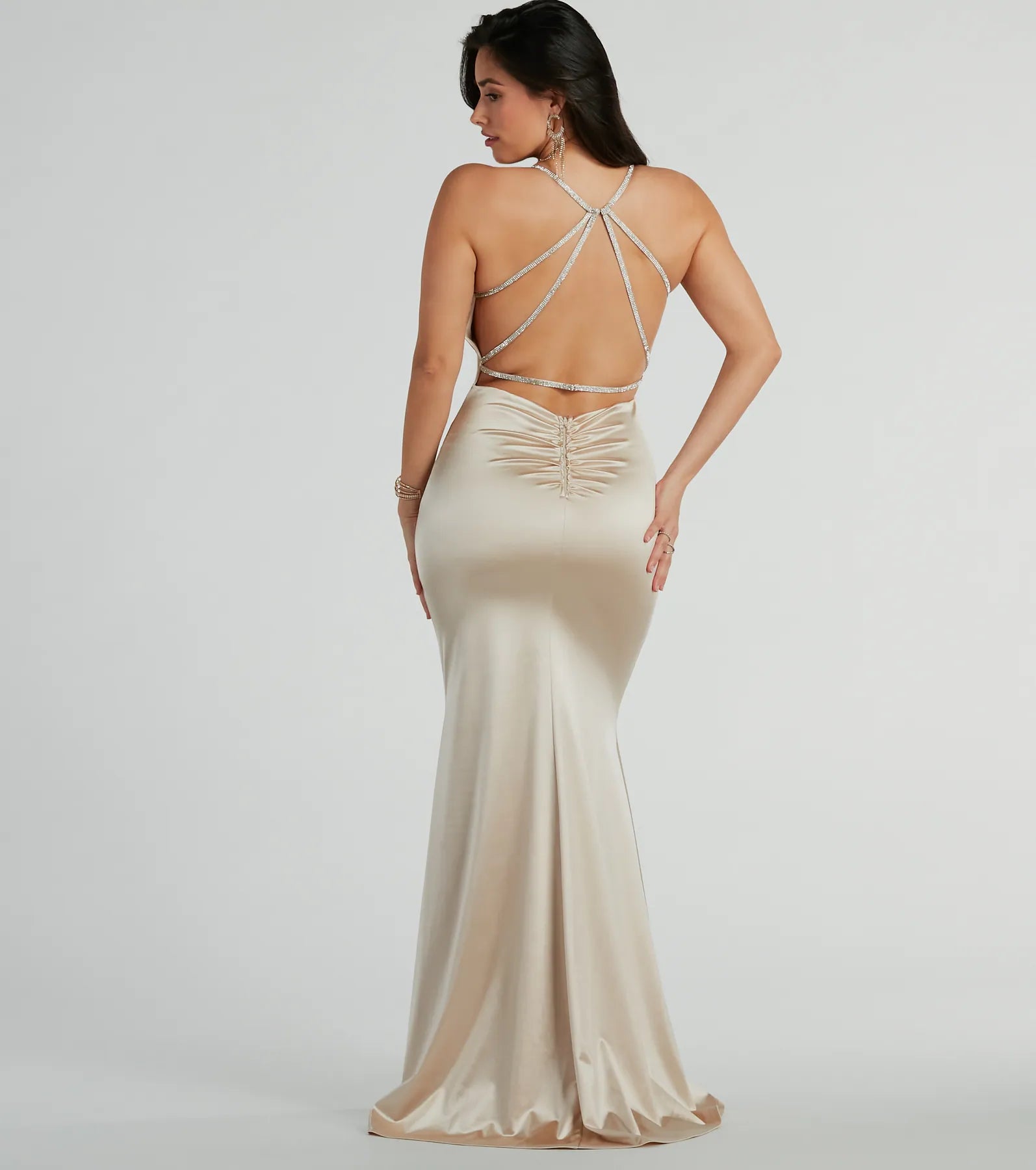 Premium Kaley Rhinestone Glamour Mermaid Dress