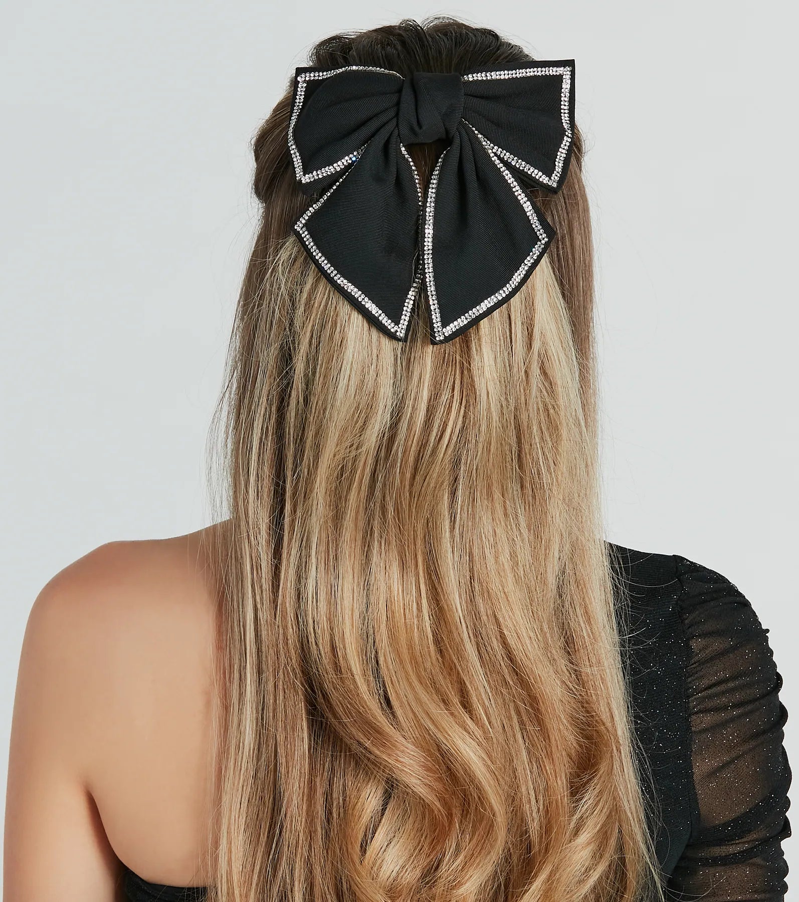 Ultimate Glam Rhinestone Bow Barrette - Elevate Your Style