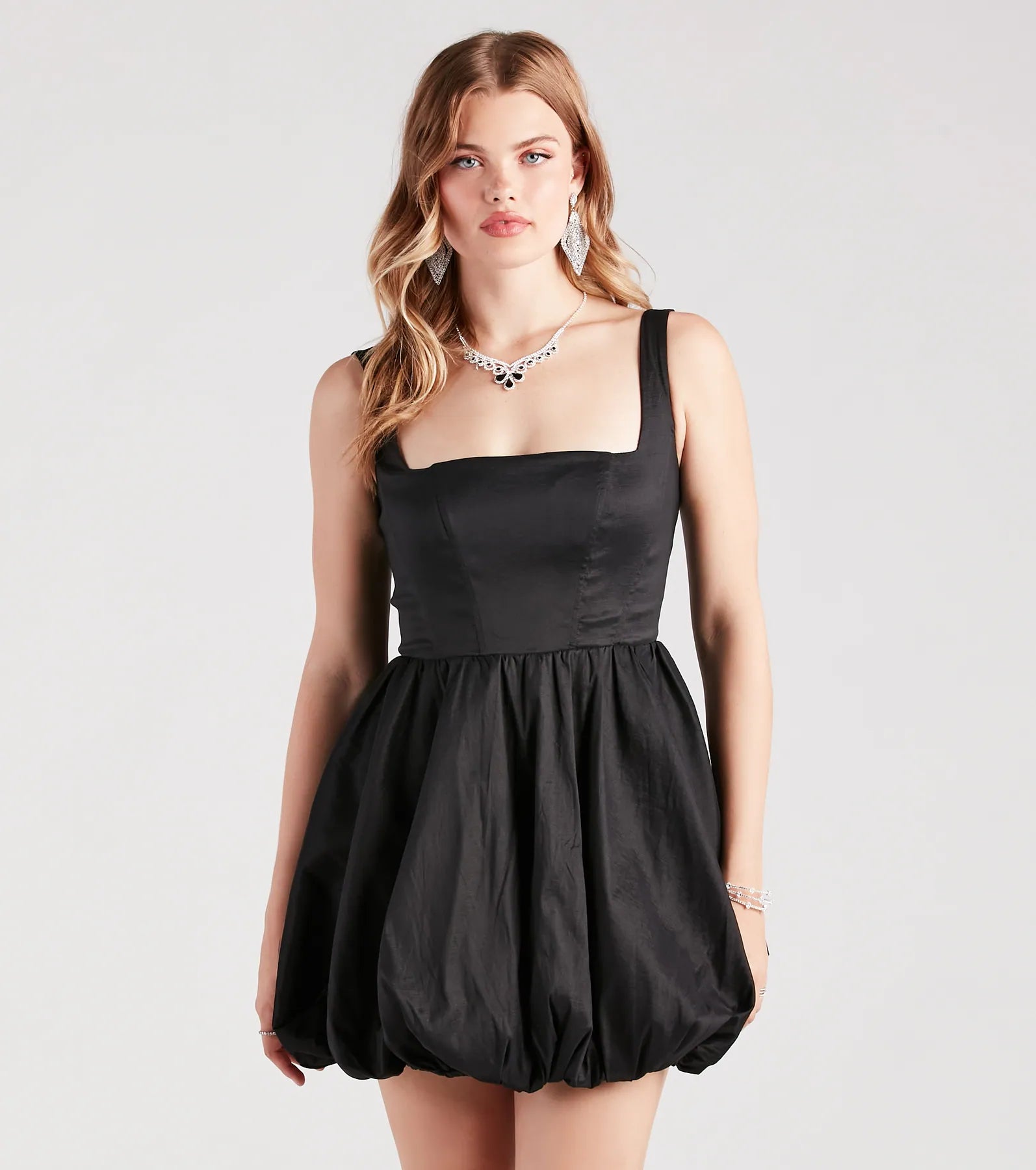 Ultimate Tegan Taffeta Corset Party Dress with Bubble Hem