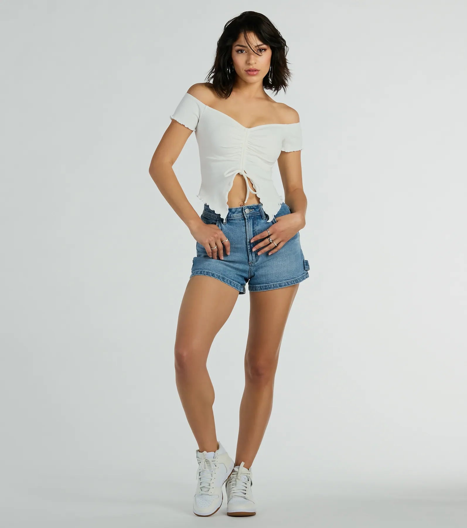 Ultimate Heat Wave Off-The-Shoulder Crop Top