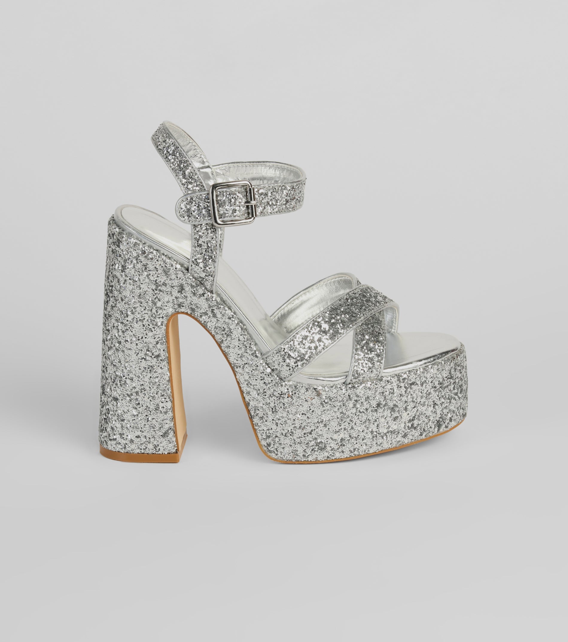 Ultimate Sparkle Glitter Platform Heels - Step into Elegance