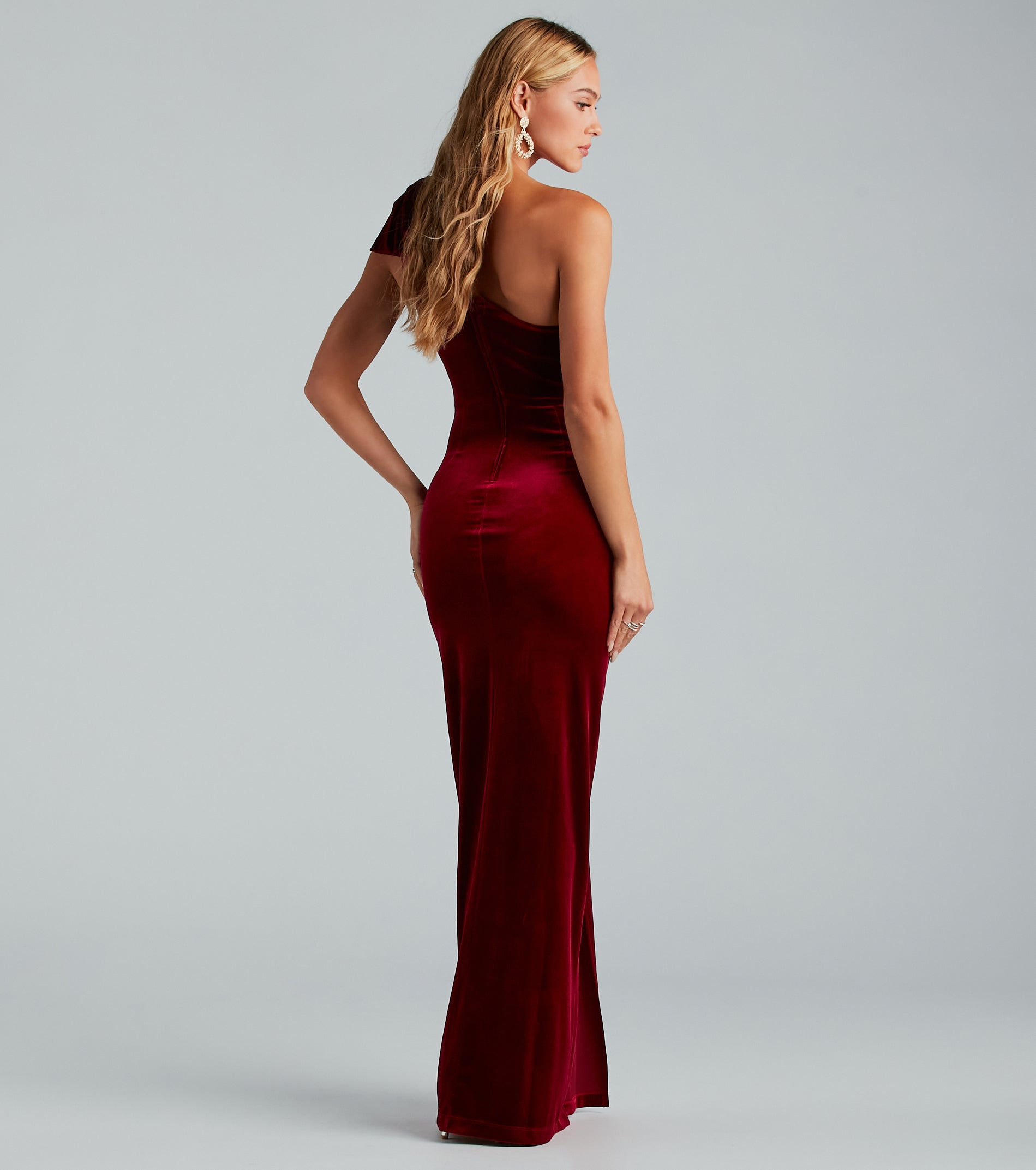 Premium Joyce Velvet Bow Mermaid Evening Gown