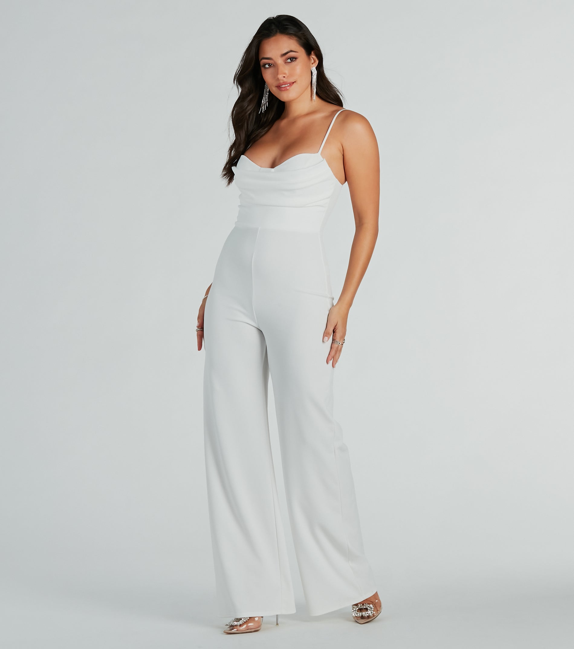 Premium Elegance Crepe Wide-Leg Jumpsuit