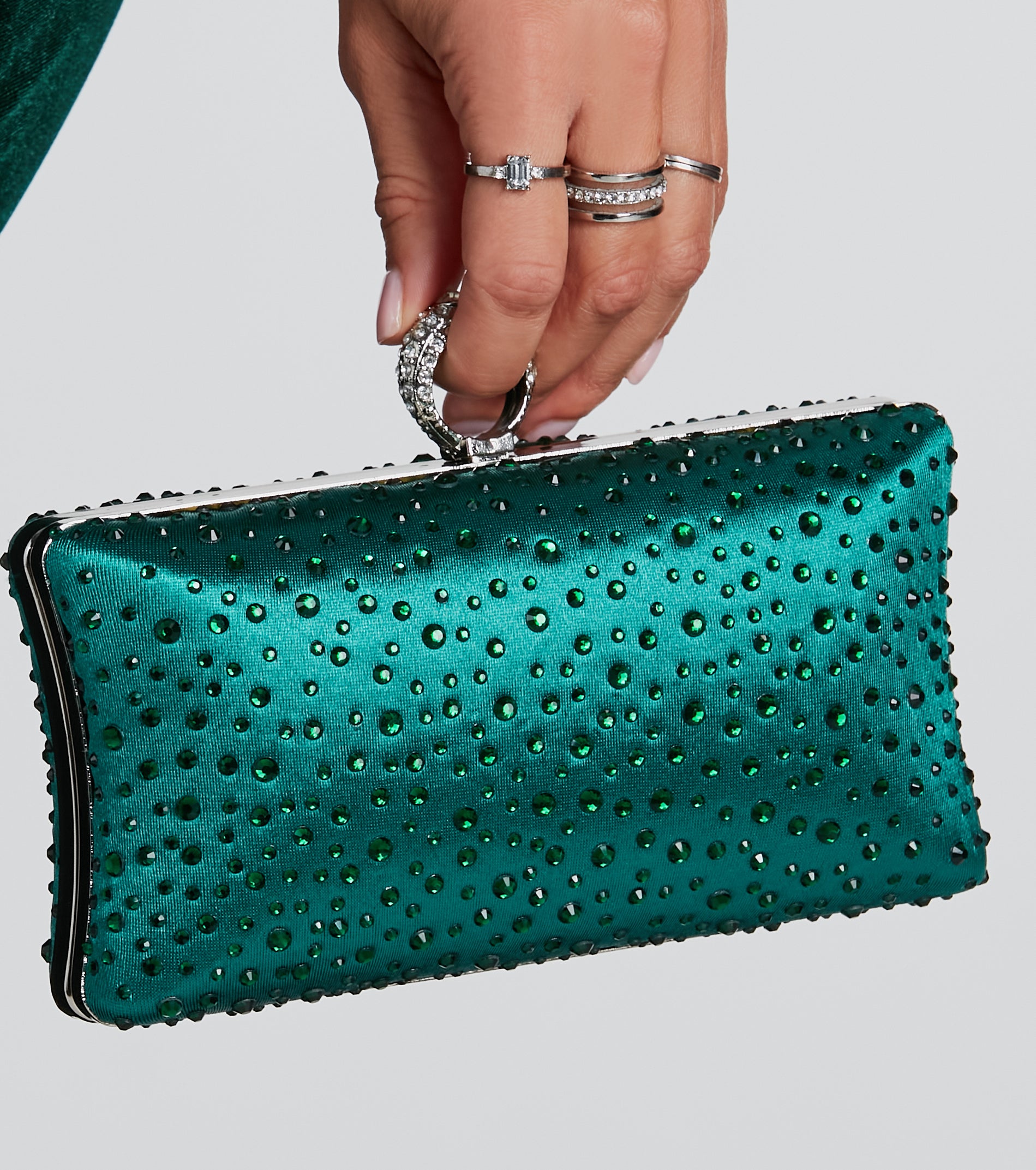 Ultimate Luxury Satin Rhinestone Clutch - Special Occasion Essential