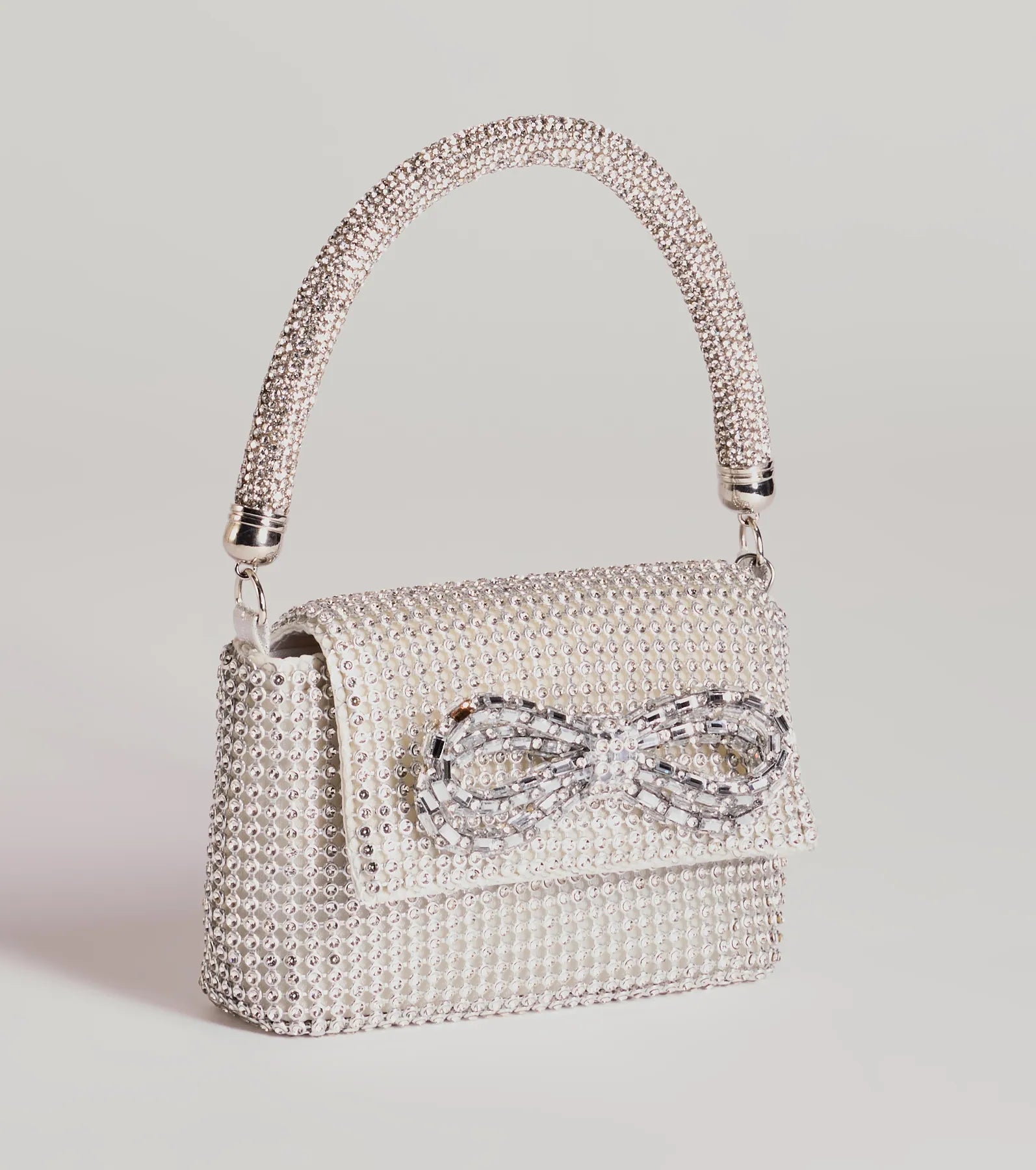 Premium Glitter Rhinestone Bow Mini Purse - Ultimate Elegance