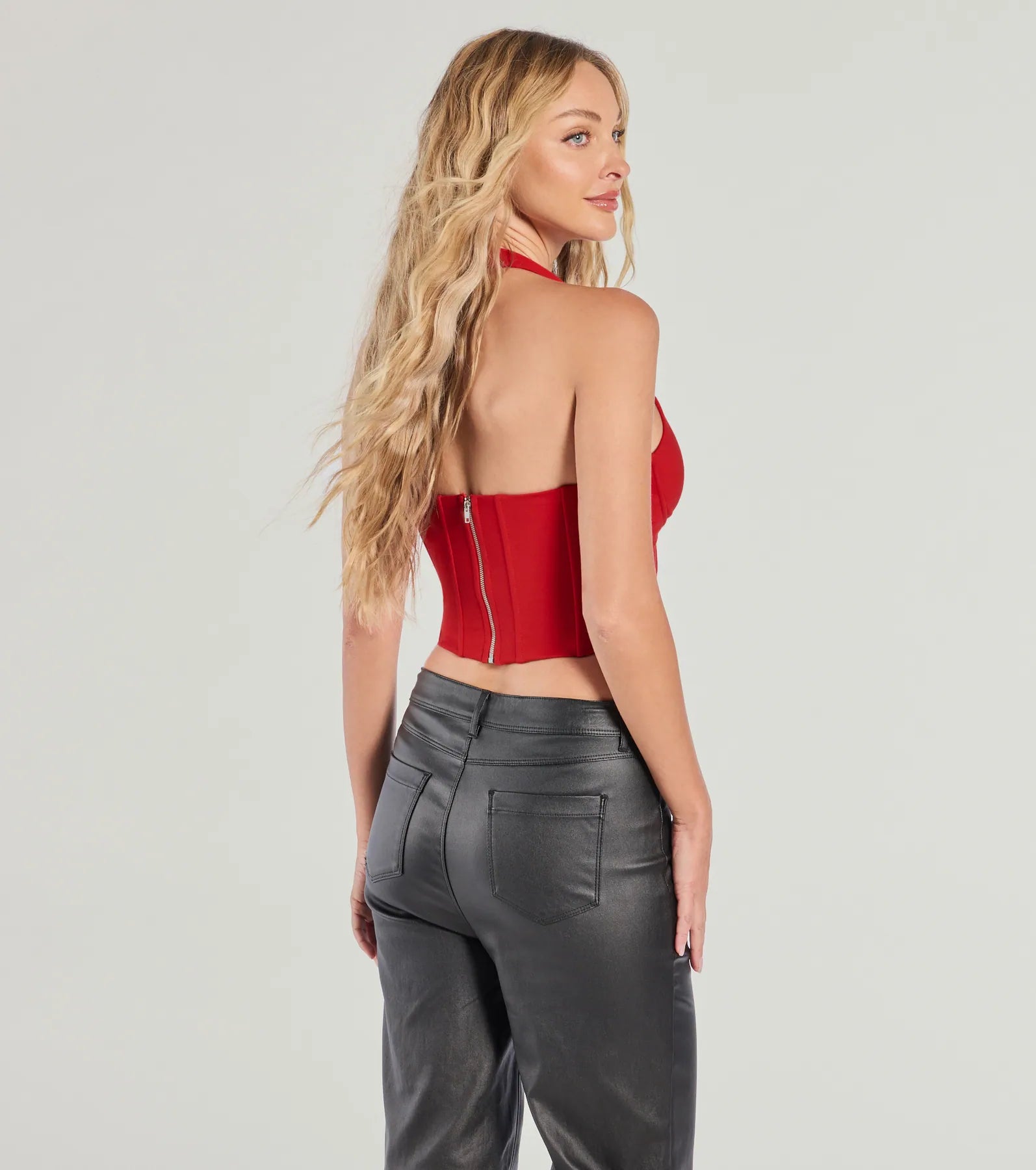 Premium Corset Halter Top: Sleek & Stunning Fit