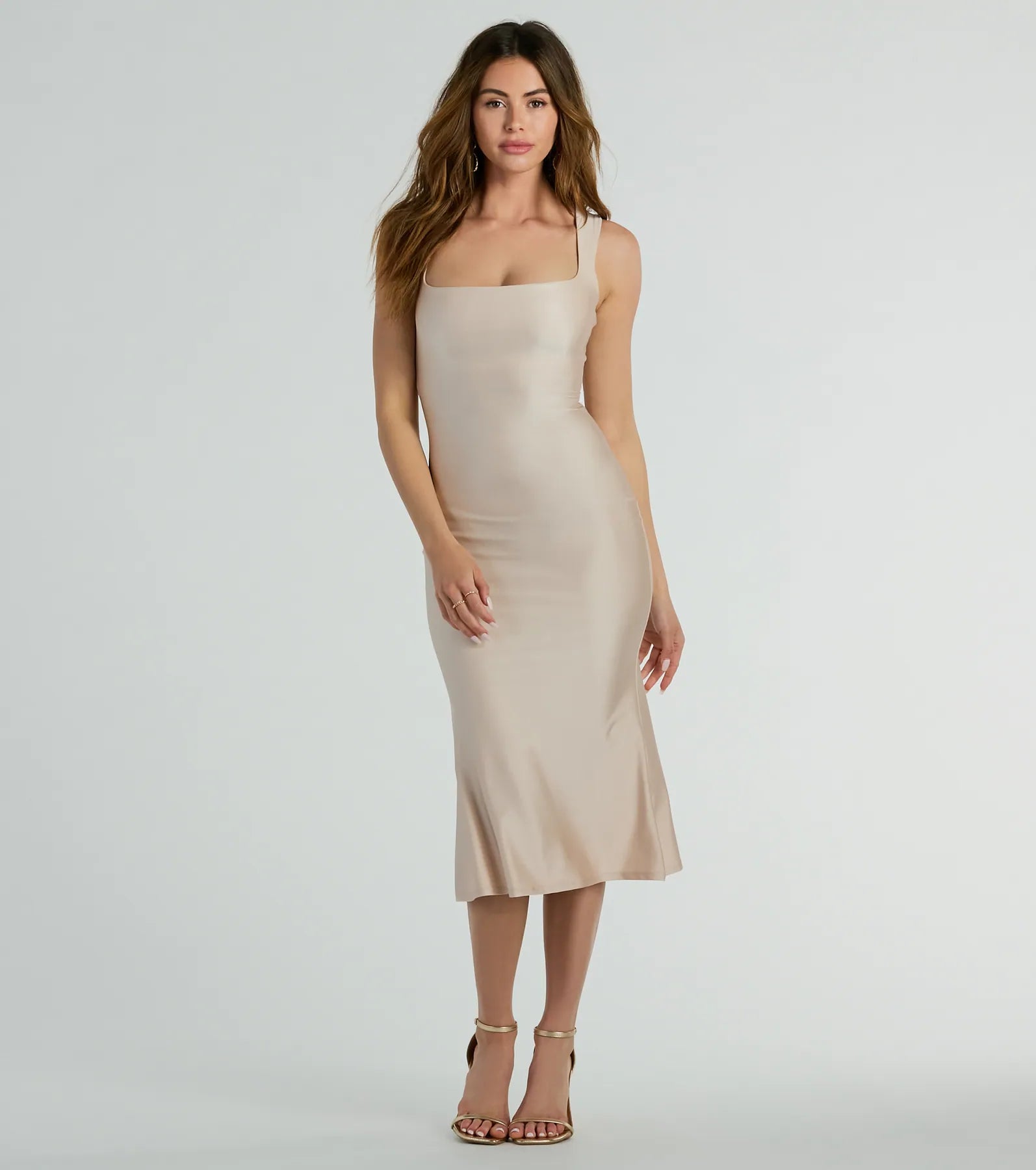 Ultimate Iconic Sleeveless Midi Dress - Premium Stretch Knit