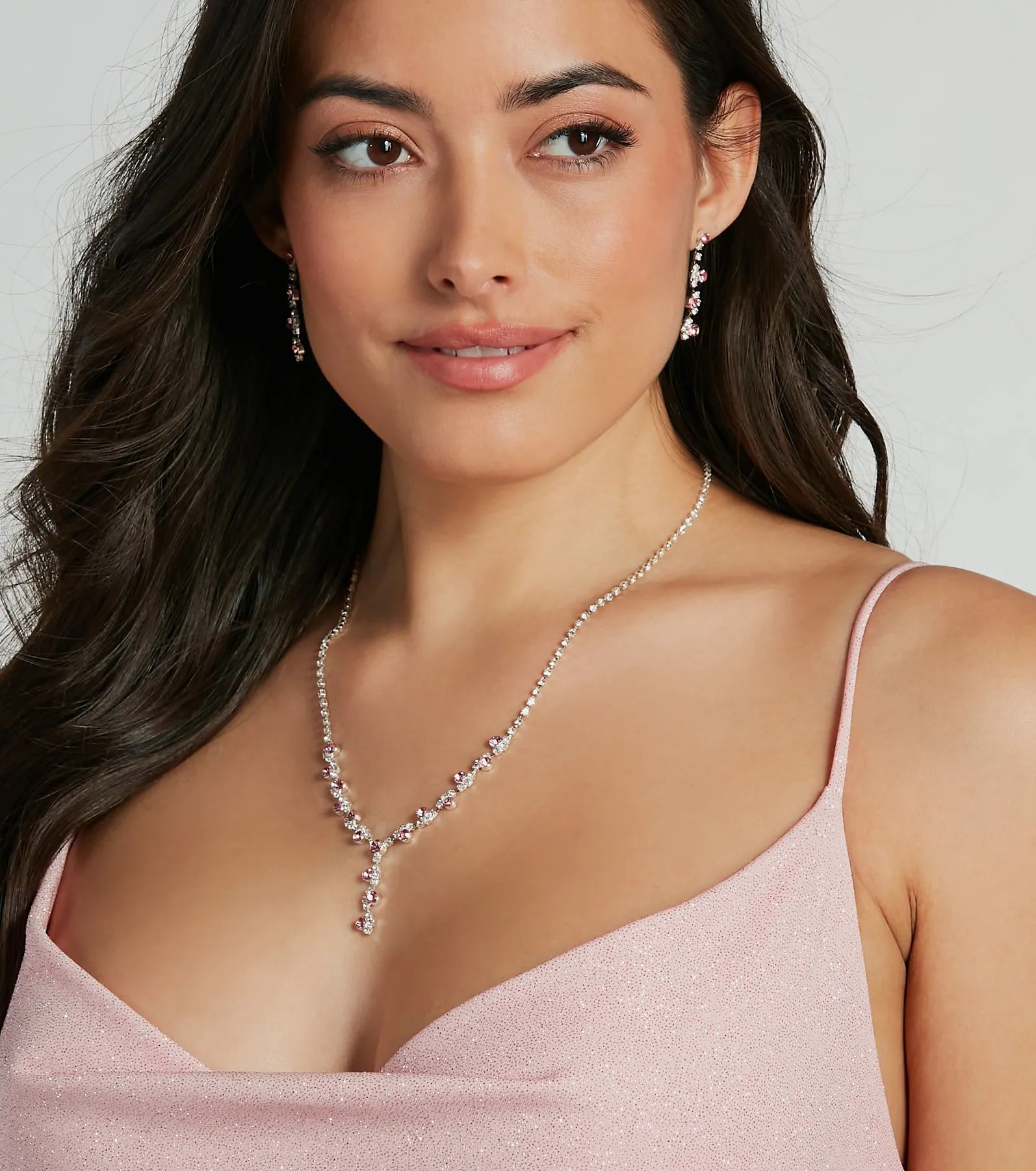 Ultimate Glamour Rhinestone Jewelry Set: Necklace & Earrings