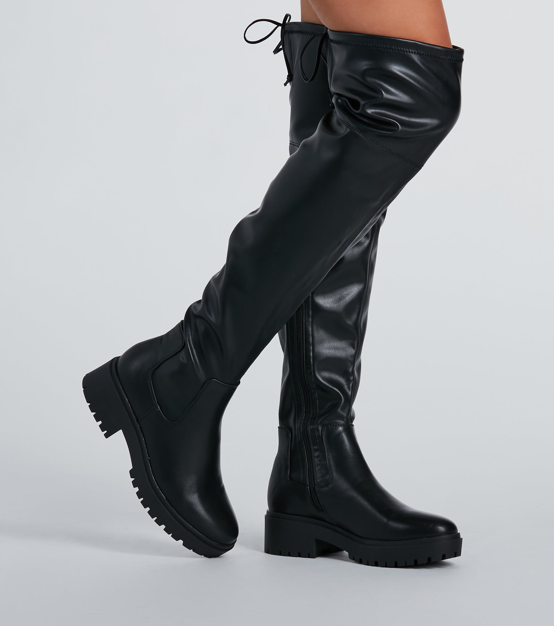 Ultimate Thigh-High Lug Boots - Elevate Your Style