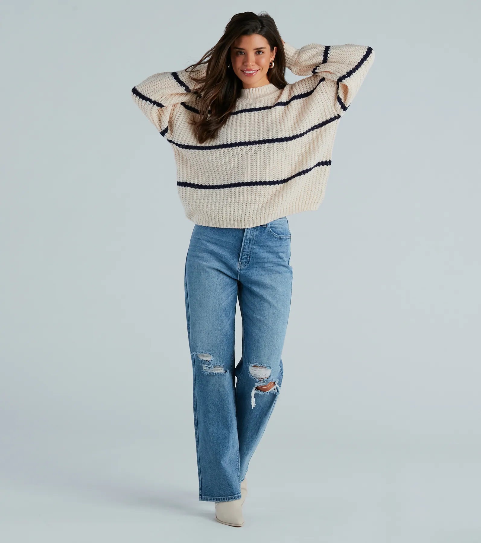 Ultimate Comfort Striped Oversized Sweater