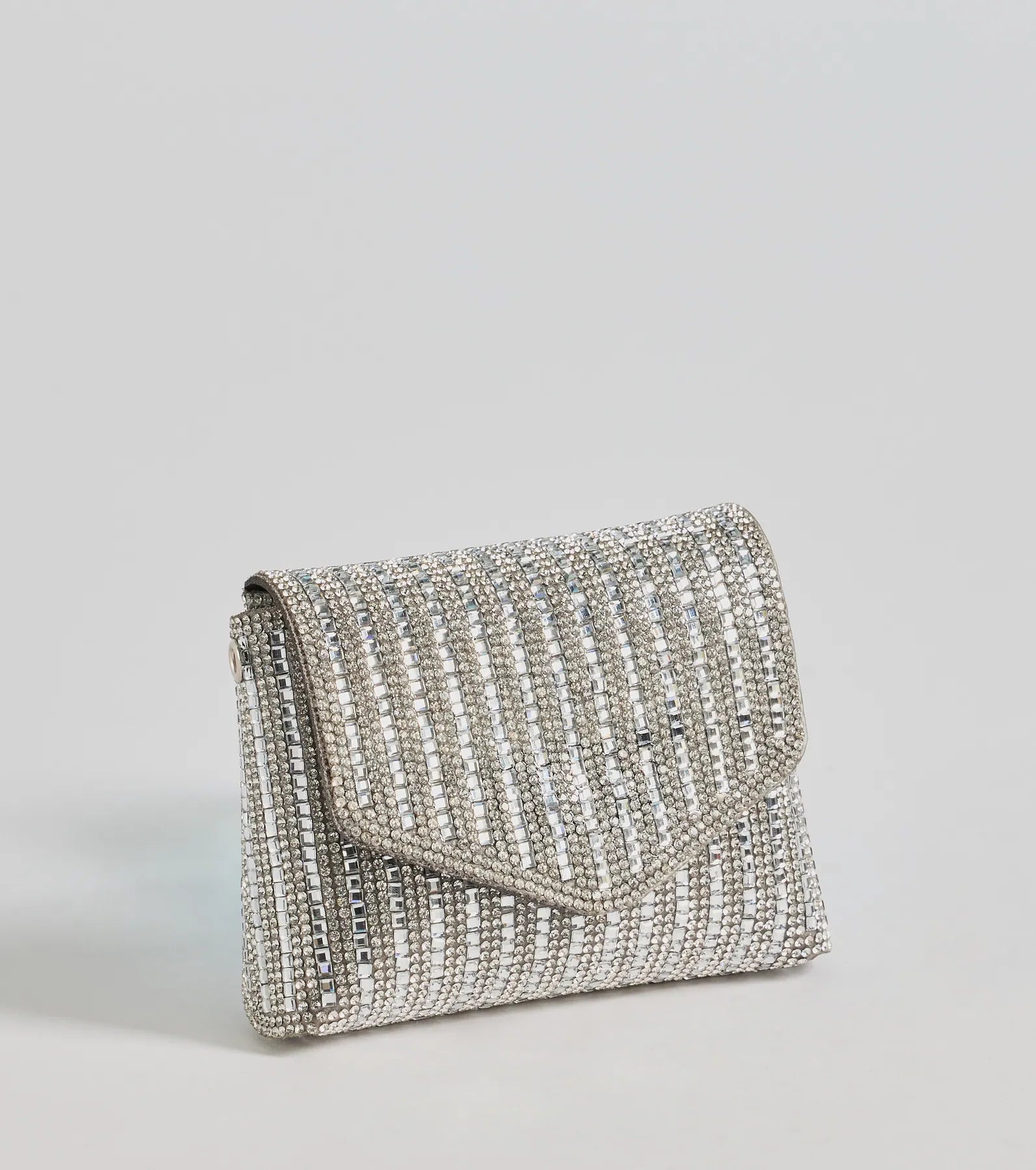 Premium Sparkle & Glow Rhinestone Mini Clutch