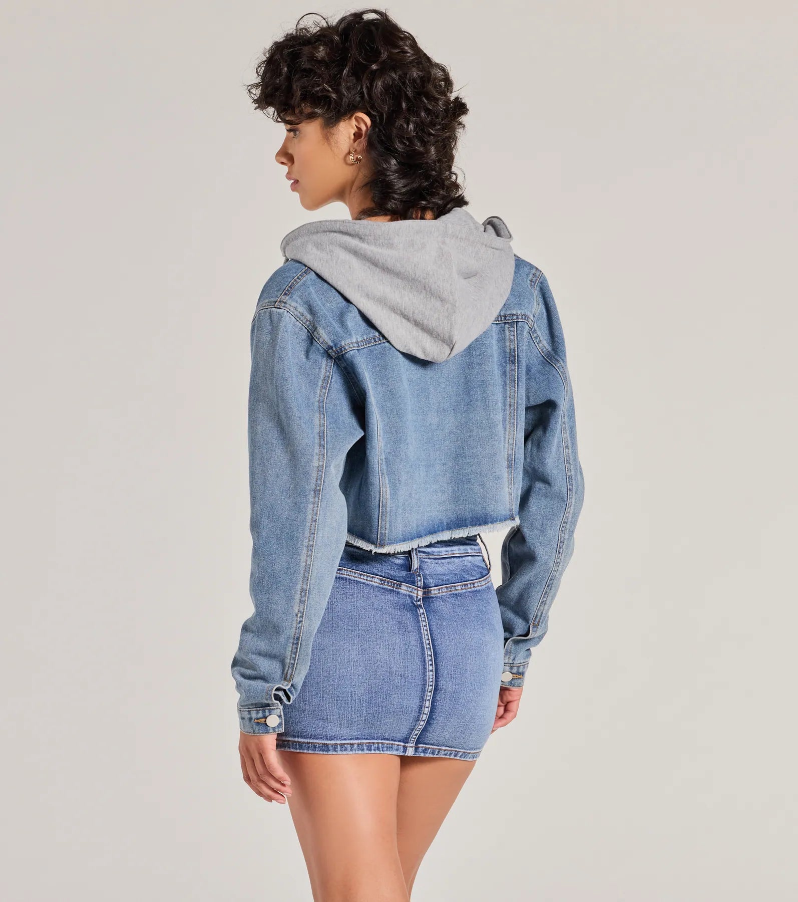 Premium Cropped Fleece Denim Jacket - Ultimate Style Upgrade