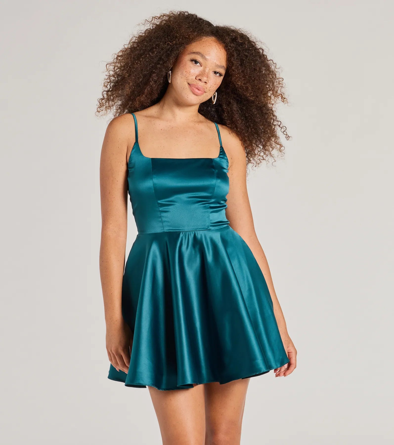 Premium Haidie Sleeveless A-Line Satin Party Dress for Special Occasions